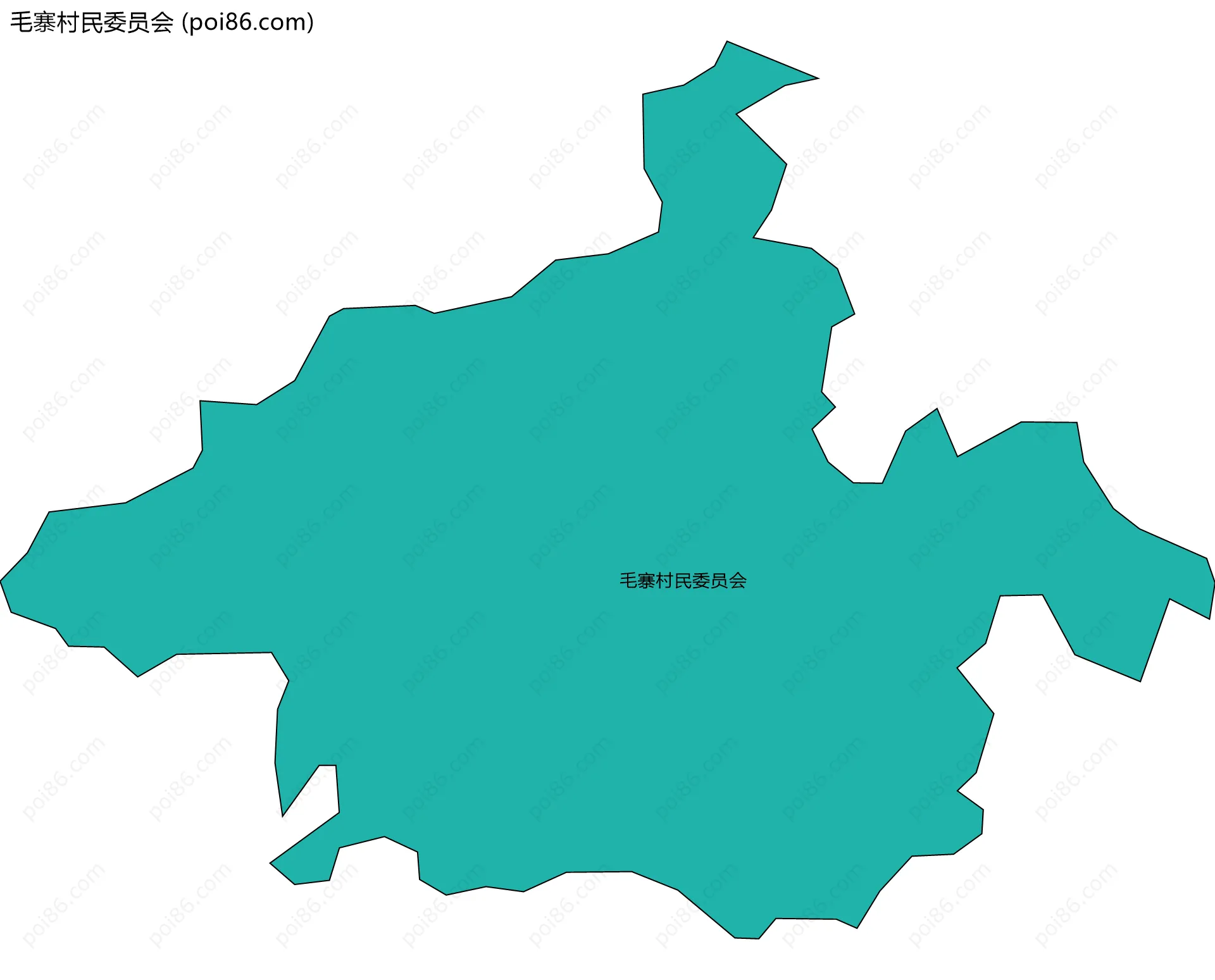 毛寨村民委员会边界地图