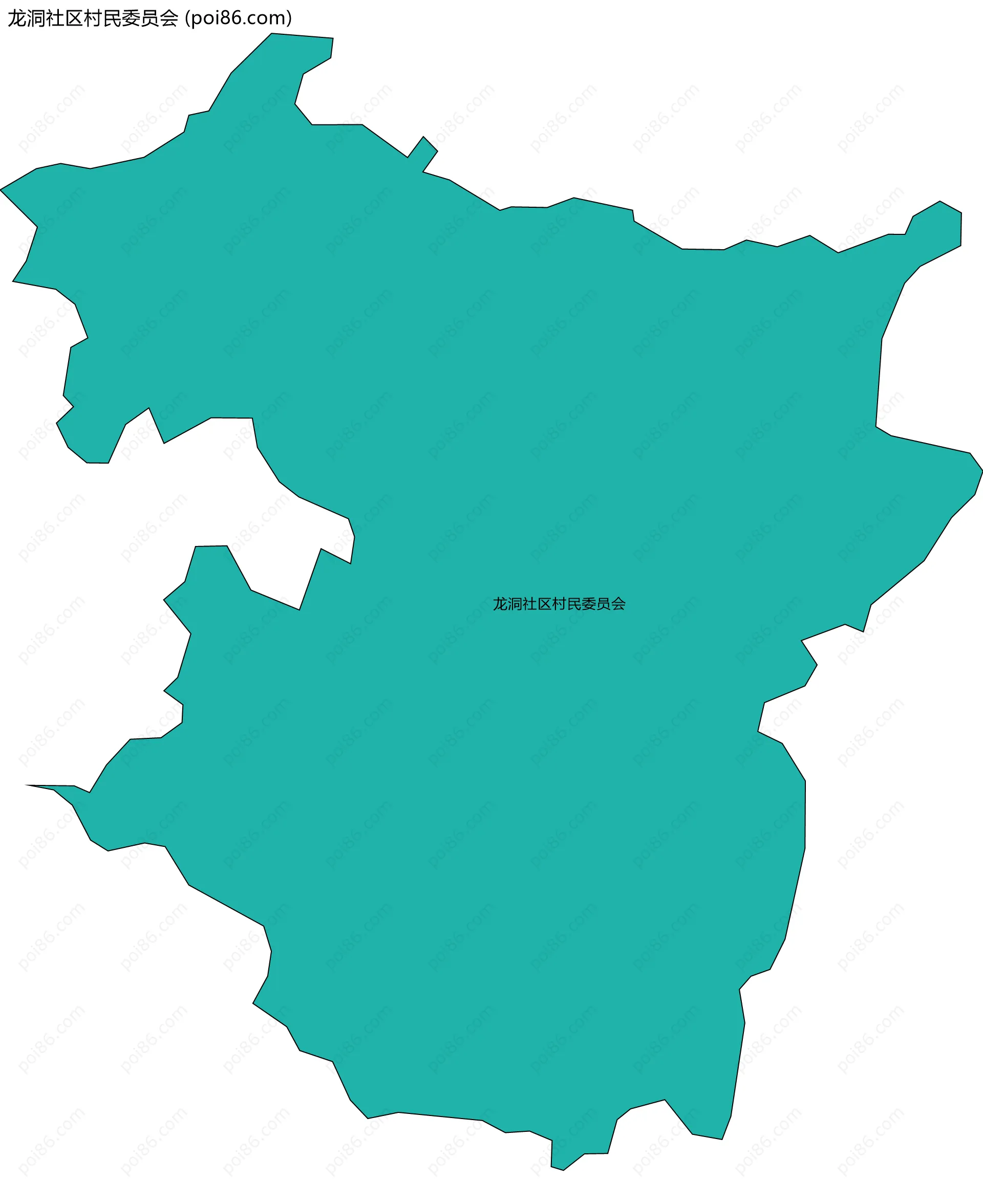 龙洞社区村民委员会边界地图