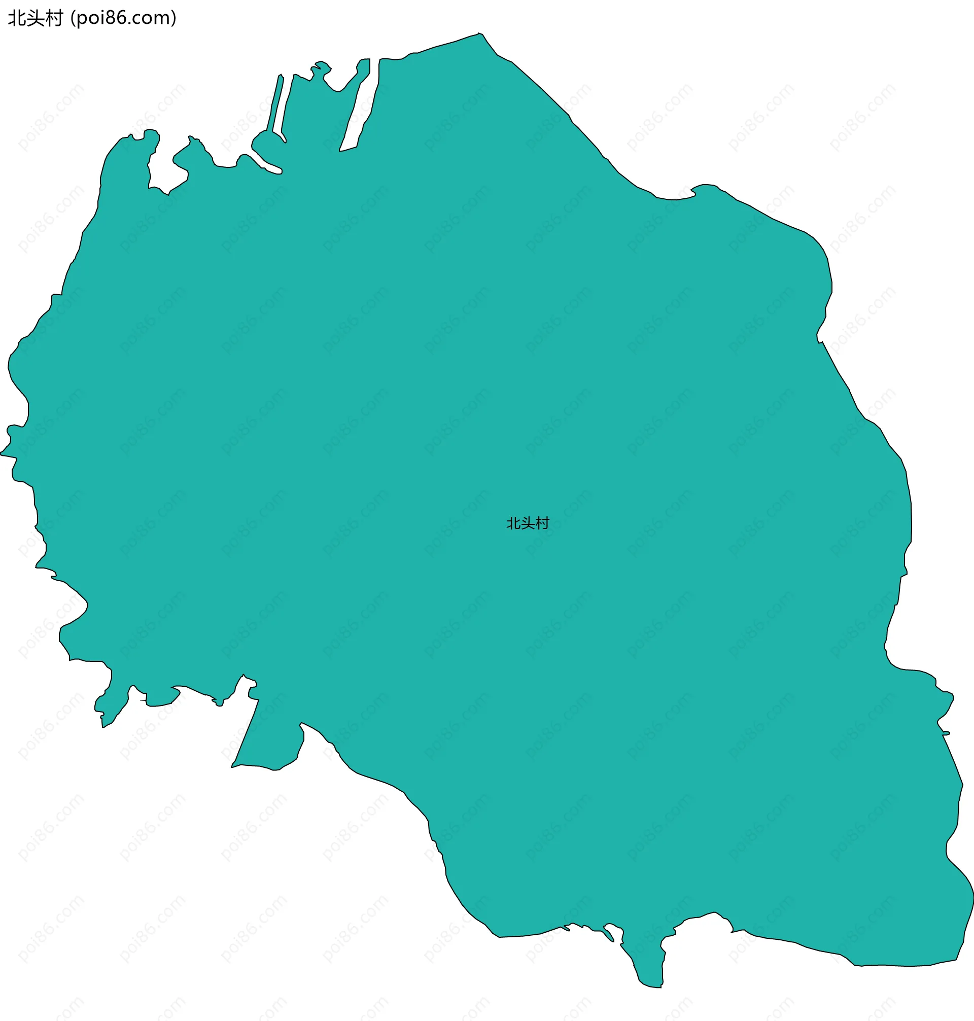 北头村边界地图
