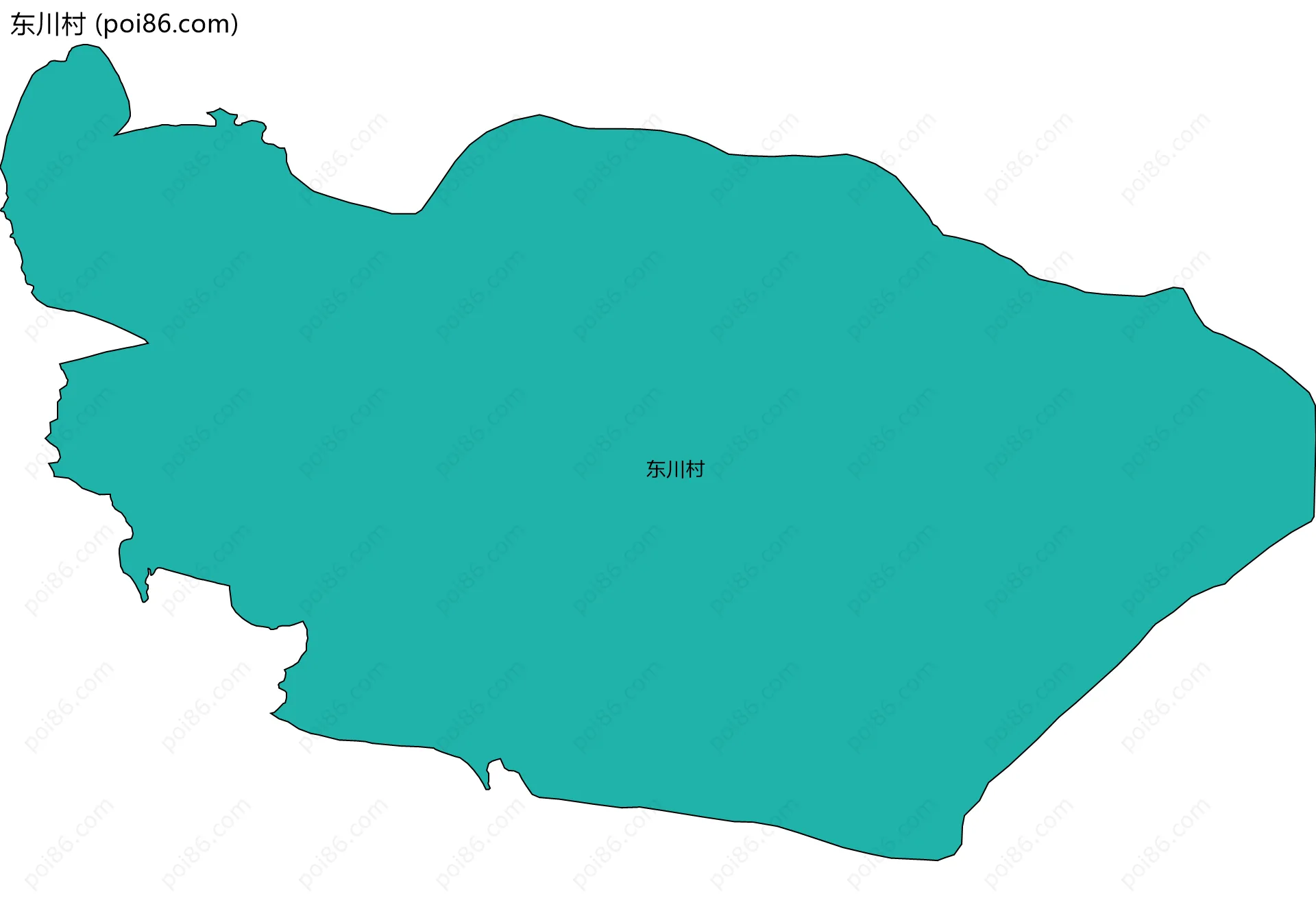东川村边界地图