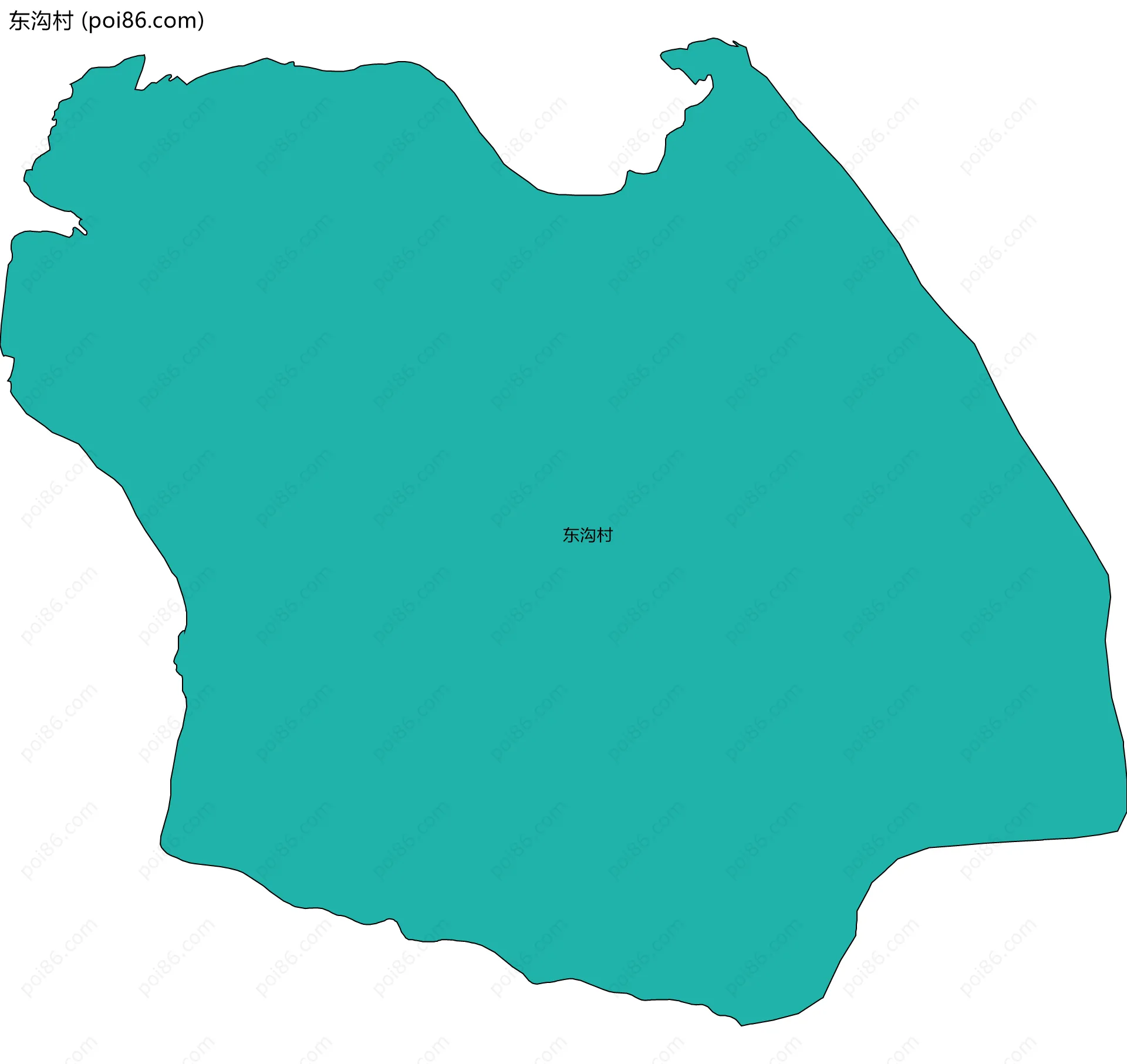 东沟村边界地图