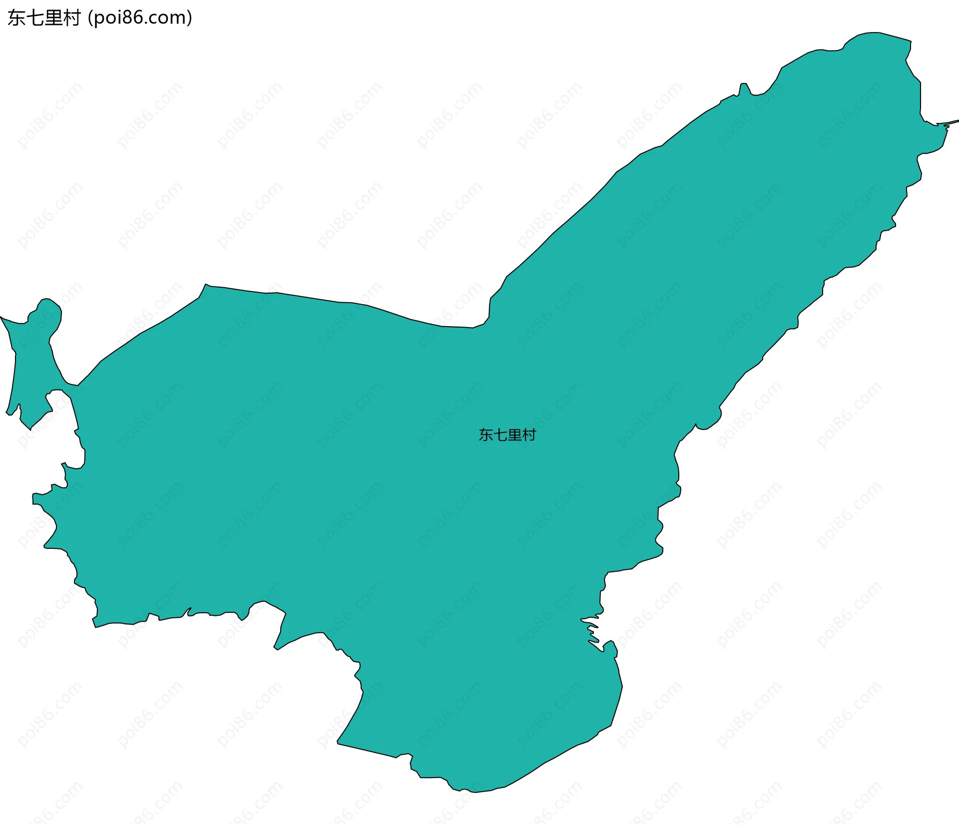 东七里村边界地图