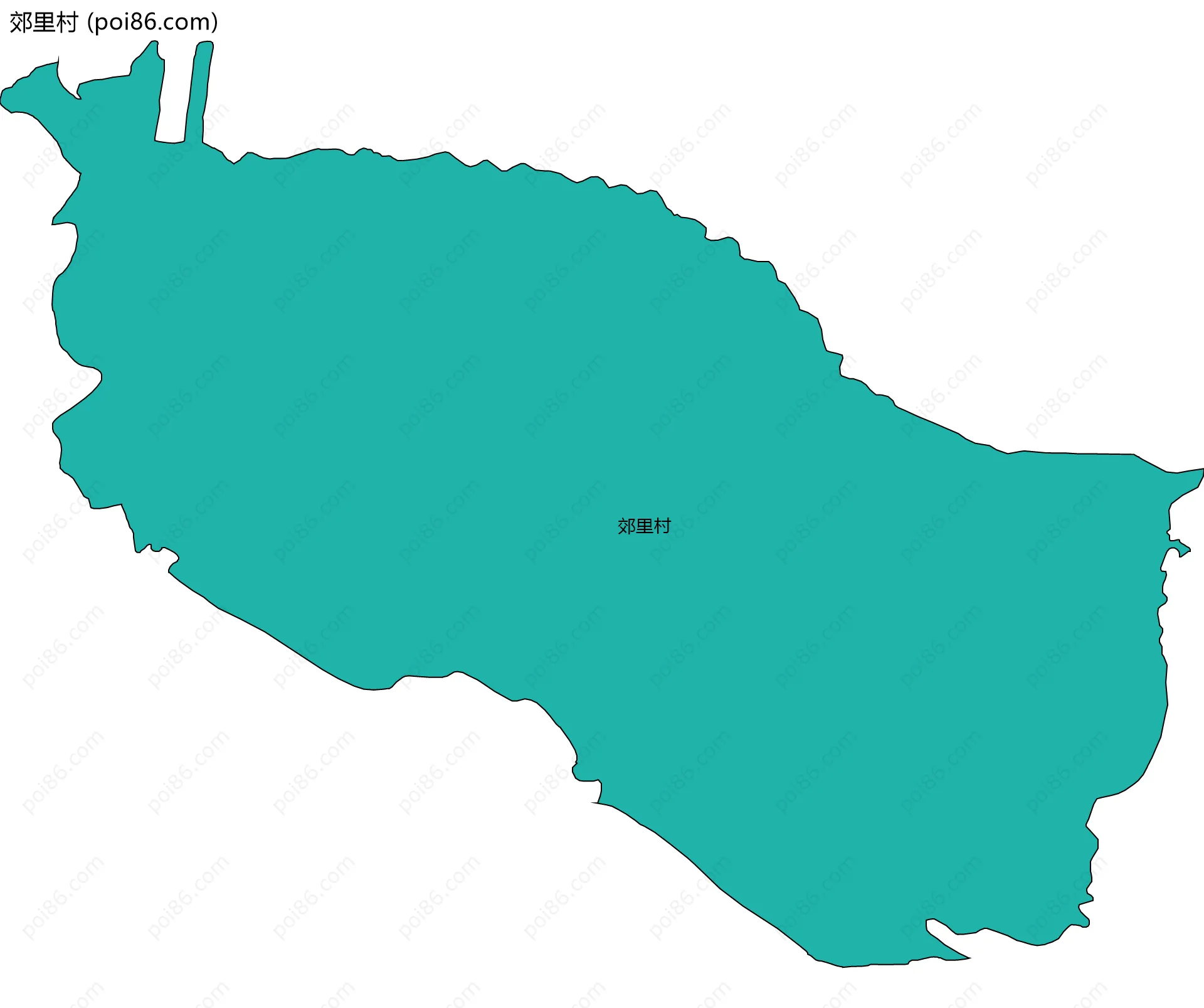 郊里村边界地图