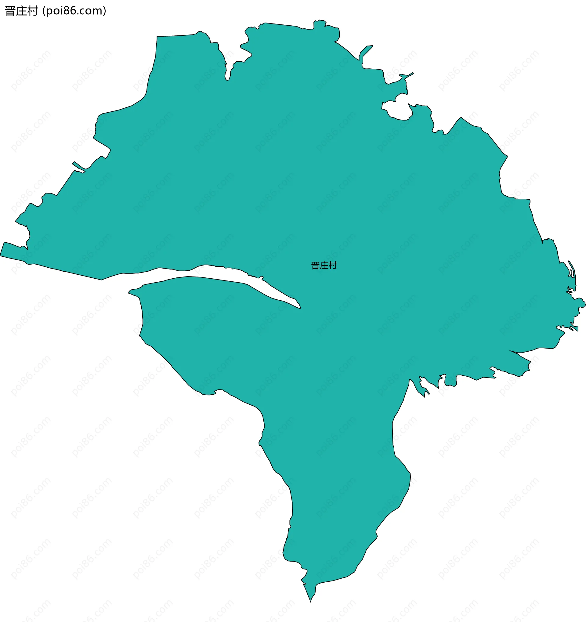 晋庄村边界地图