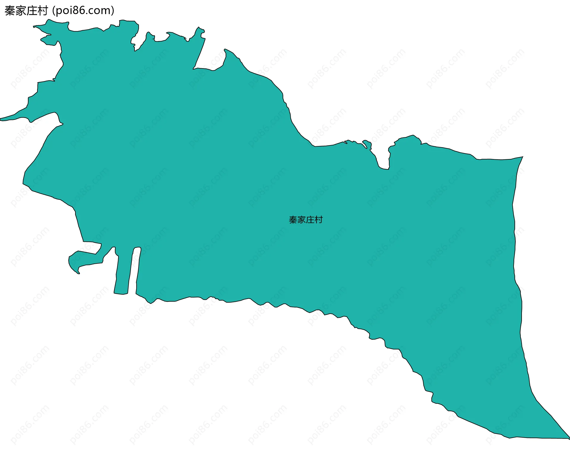 秦家庄村边界地图