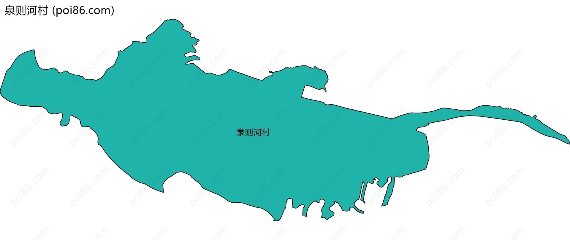 泉则河村边界地图