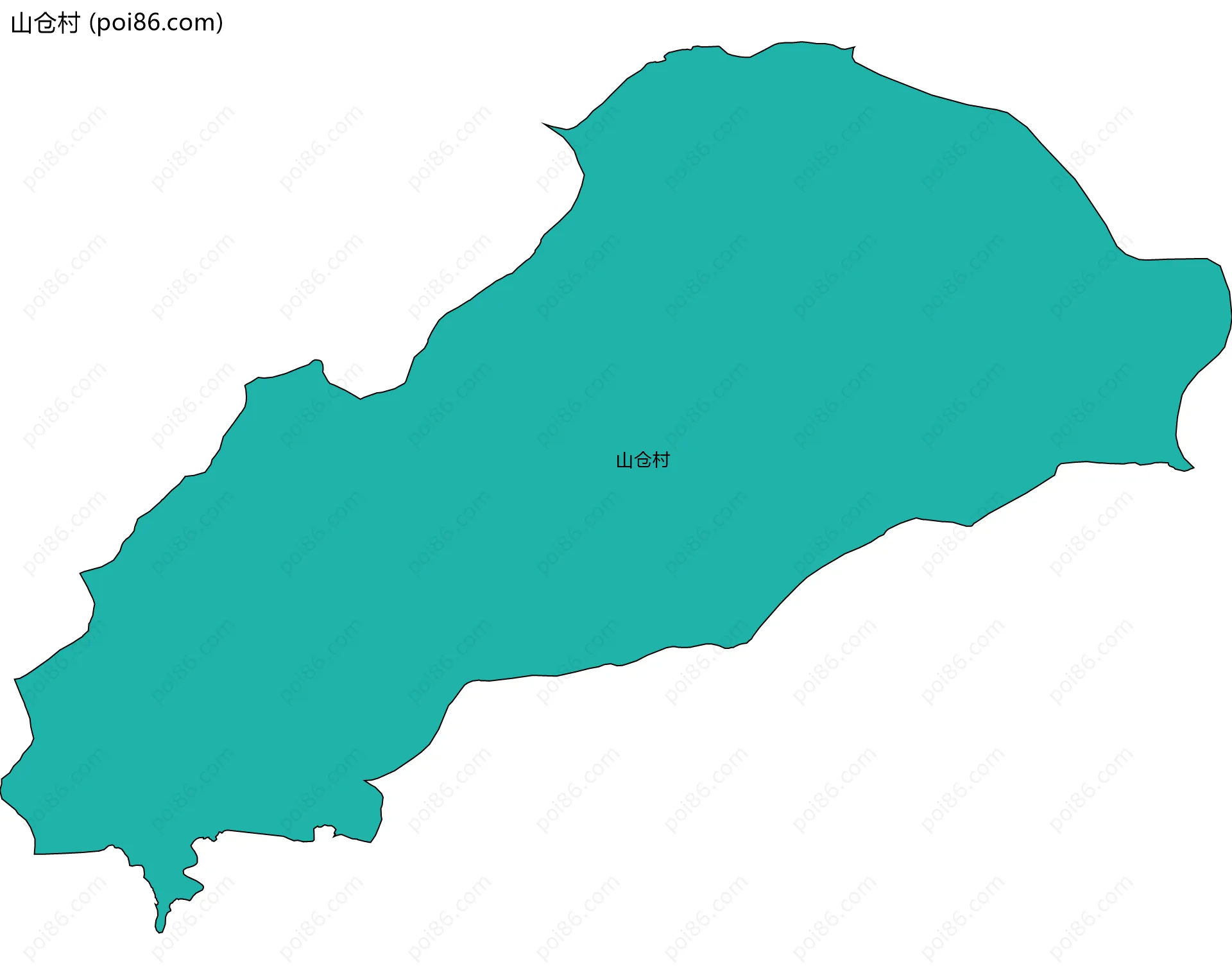 山仓村边界地图