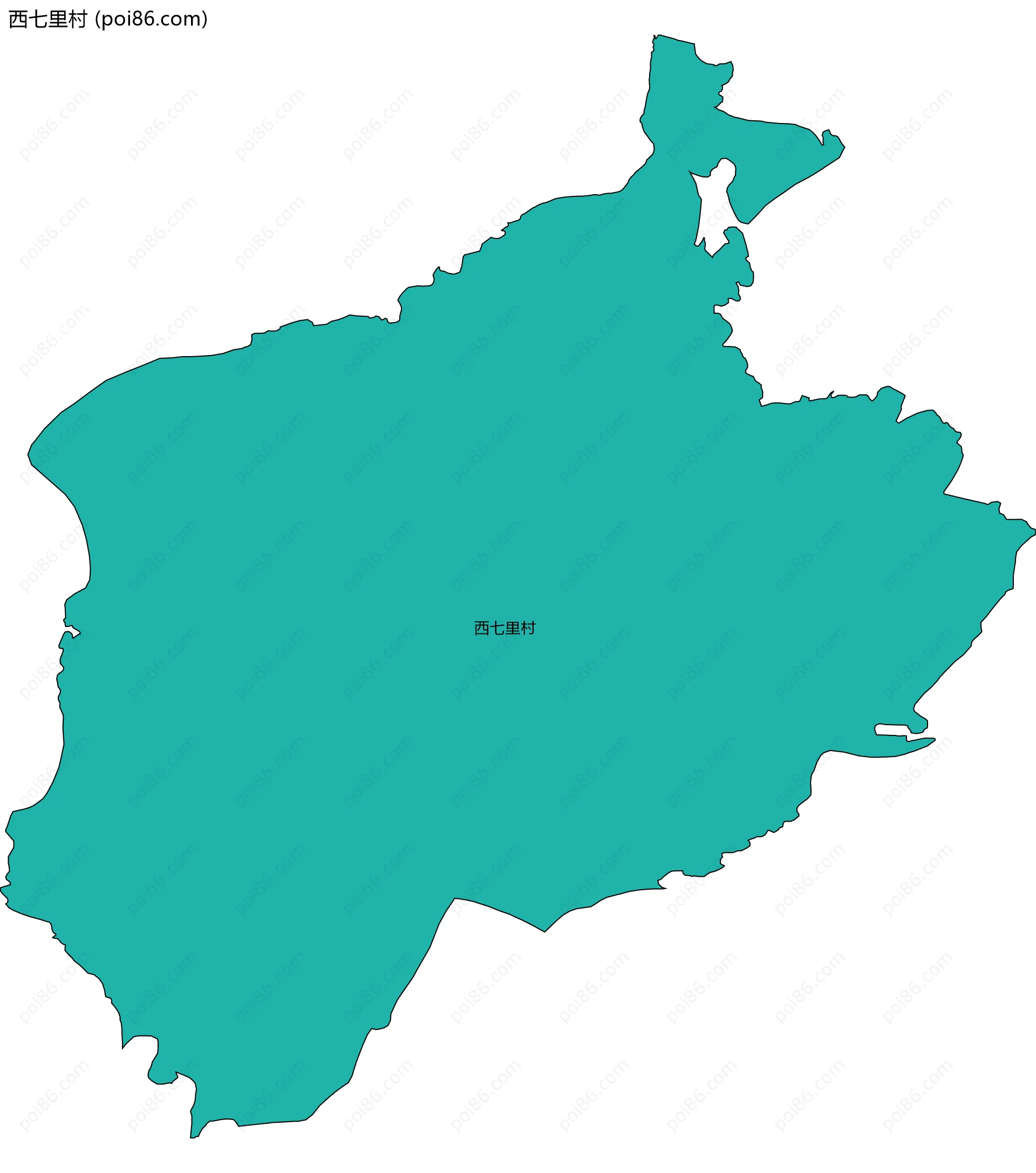 西七里村边界地图