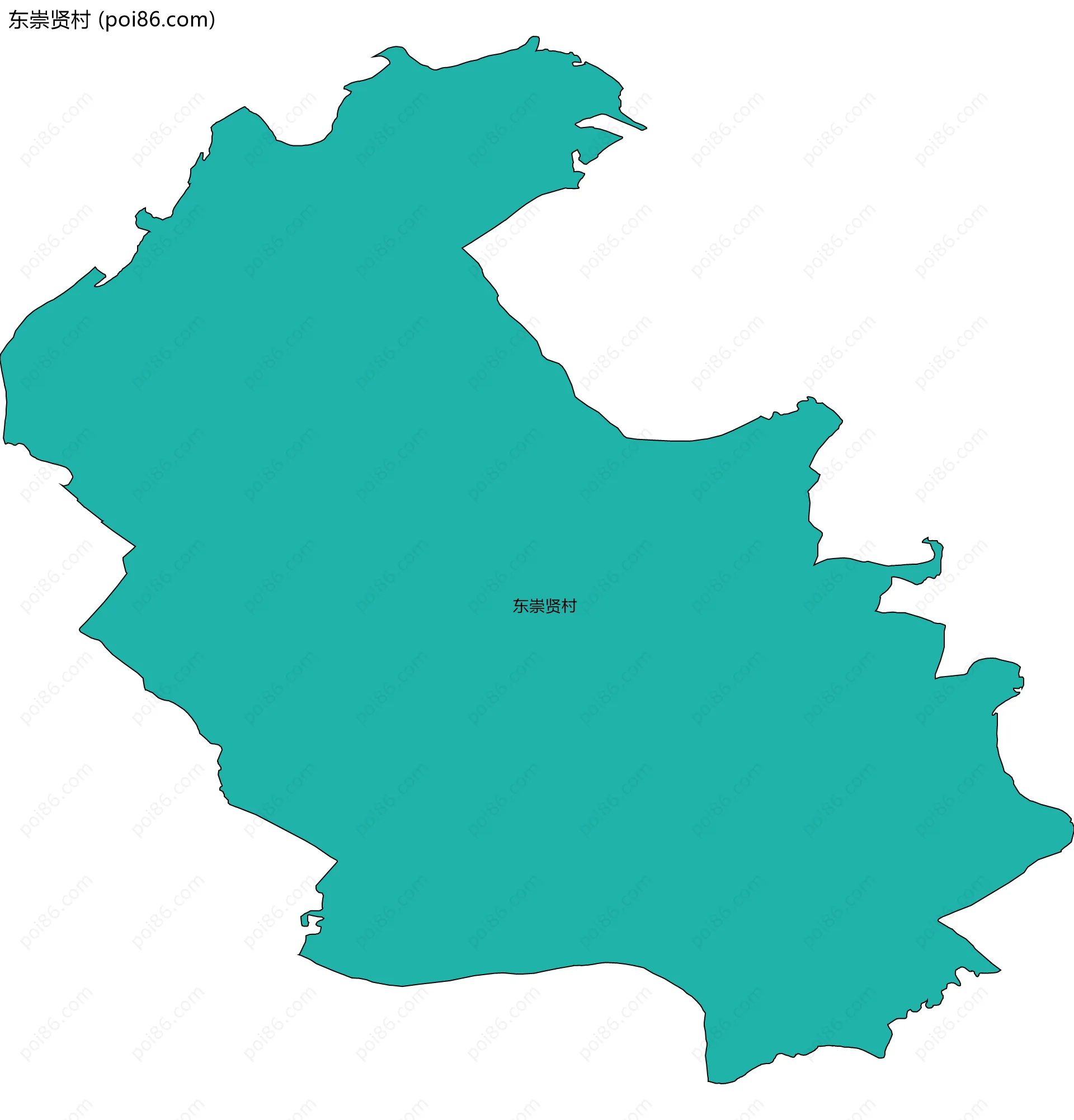 东崇贤村边界地图