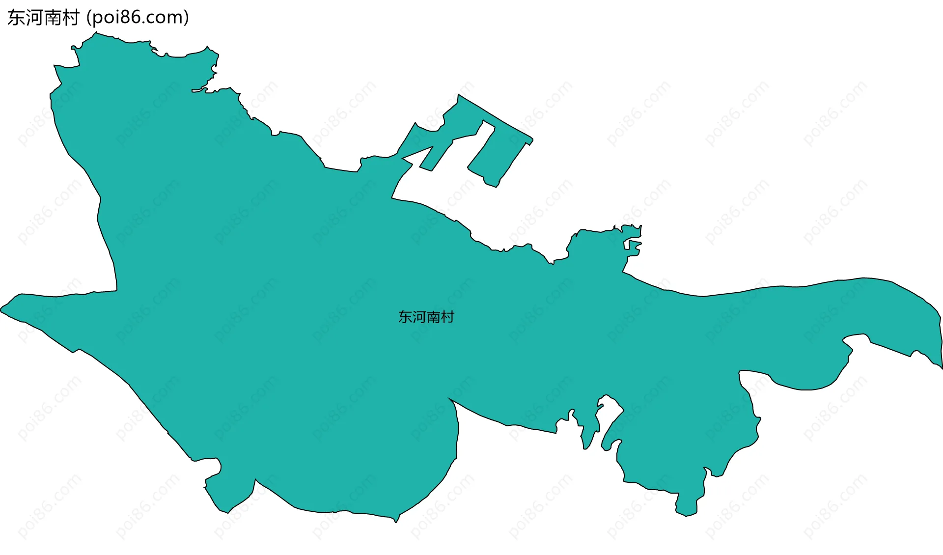 东河南村边界地图