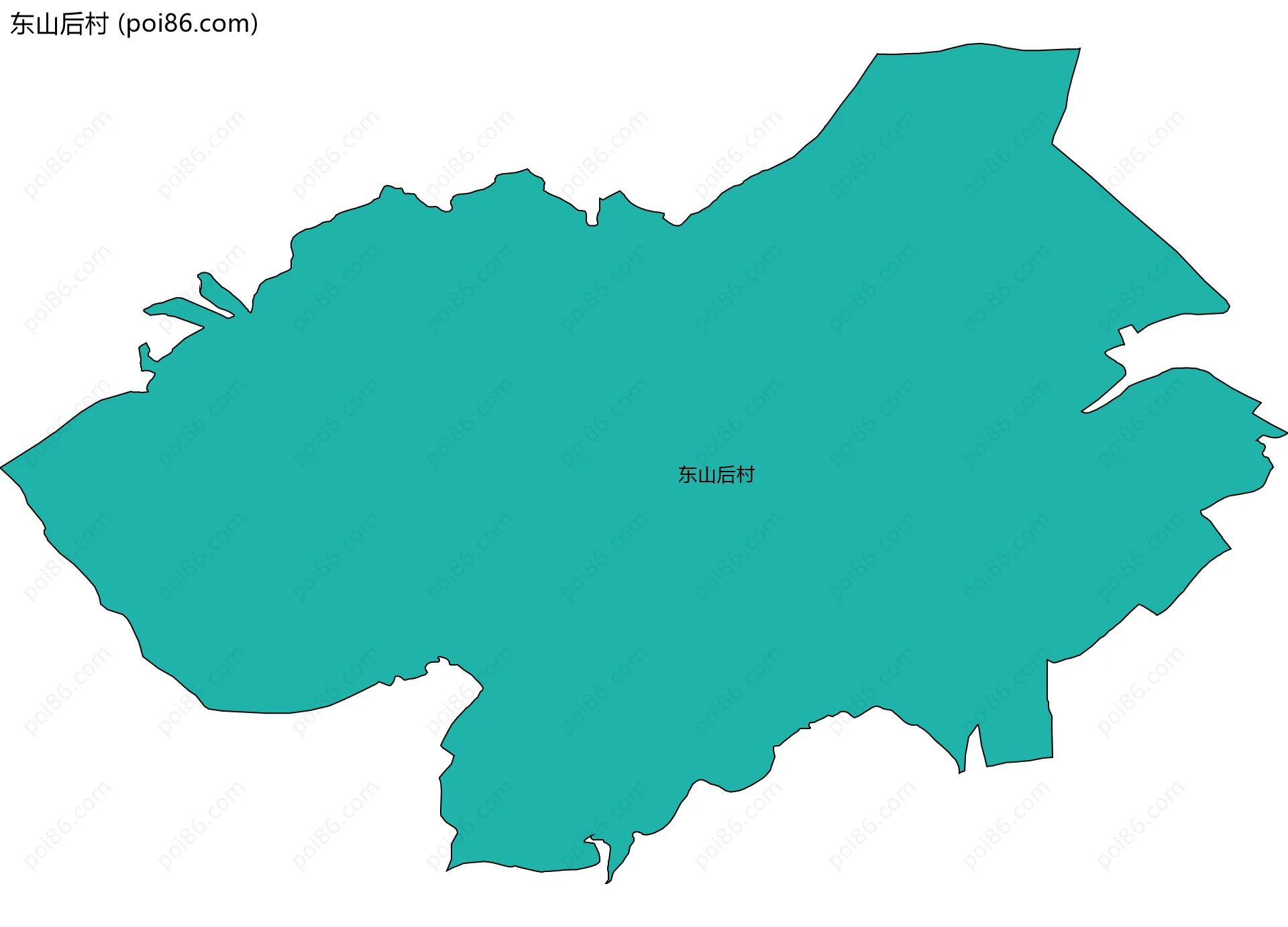 东山后村边界地图