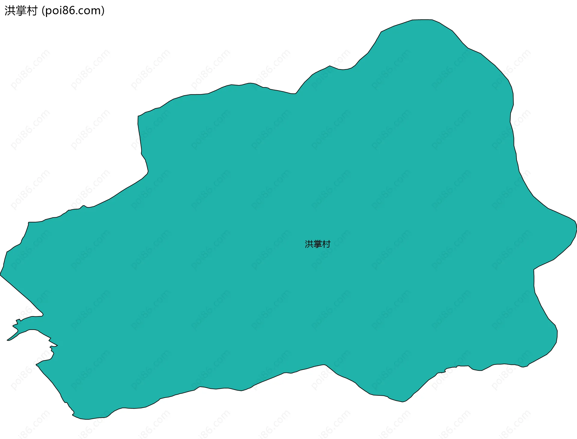洪掌村边界地图