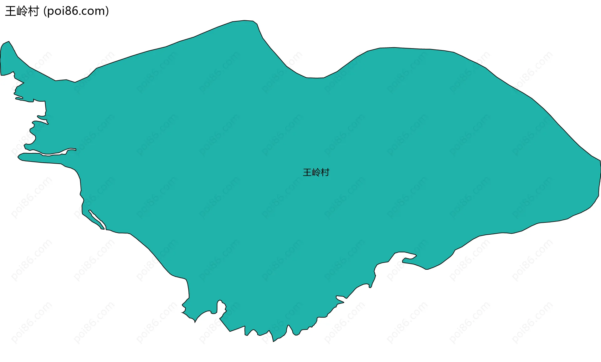 王岭村边界地图
