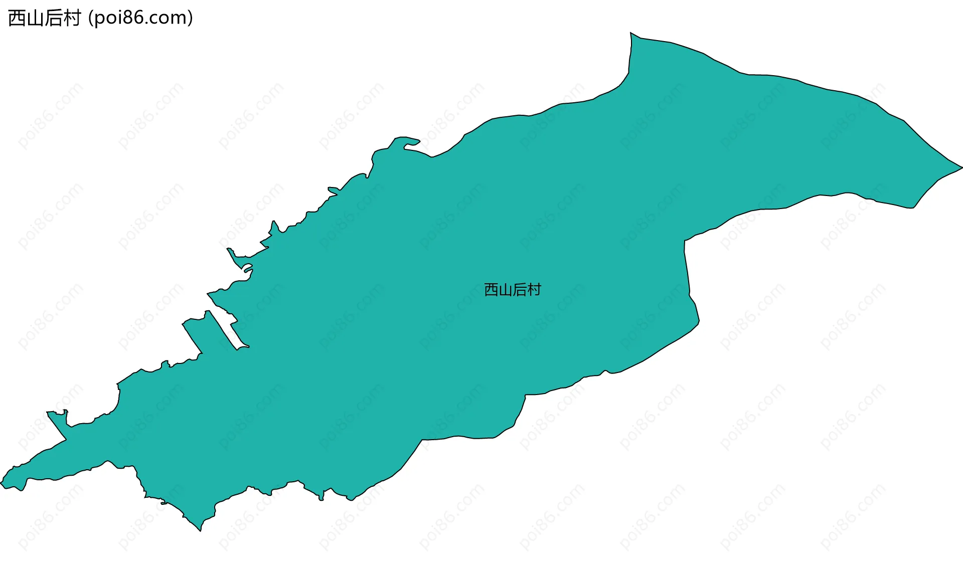 西山后村边界地图