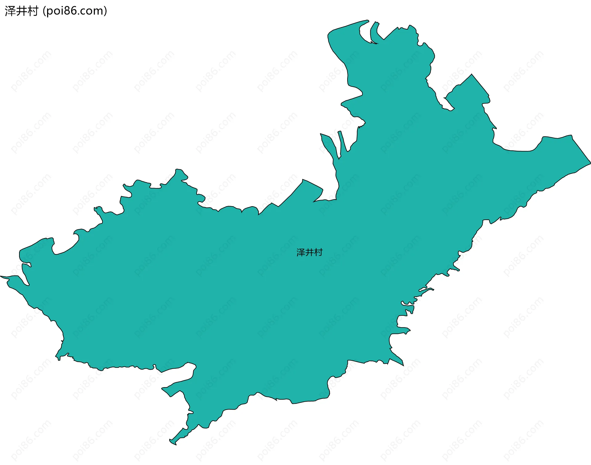泽井村边界地图