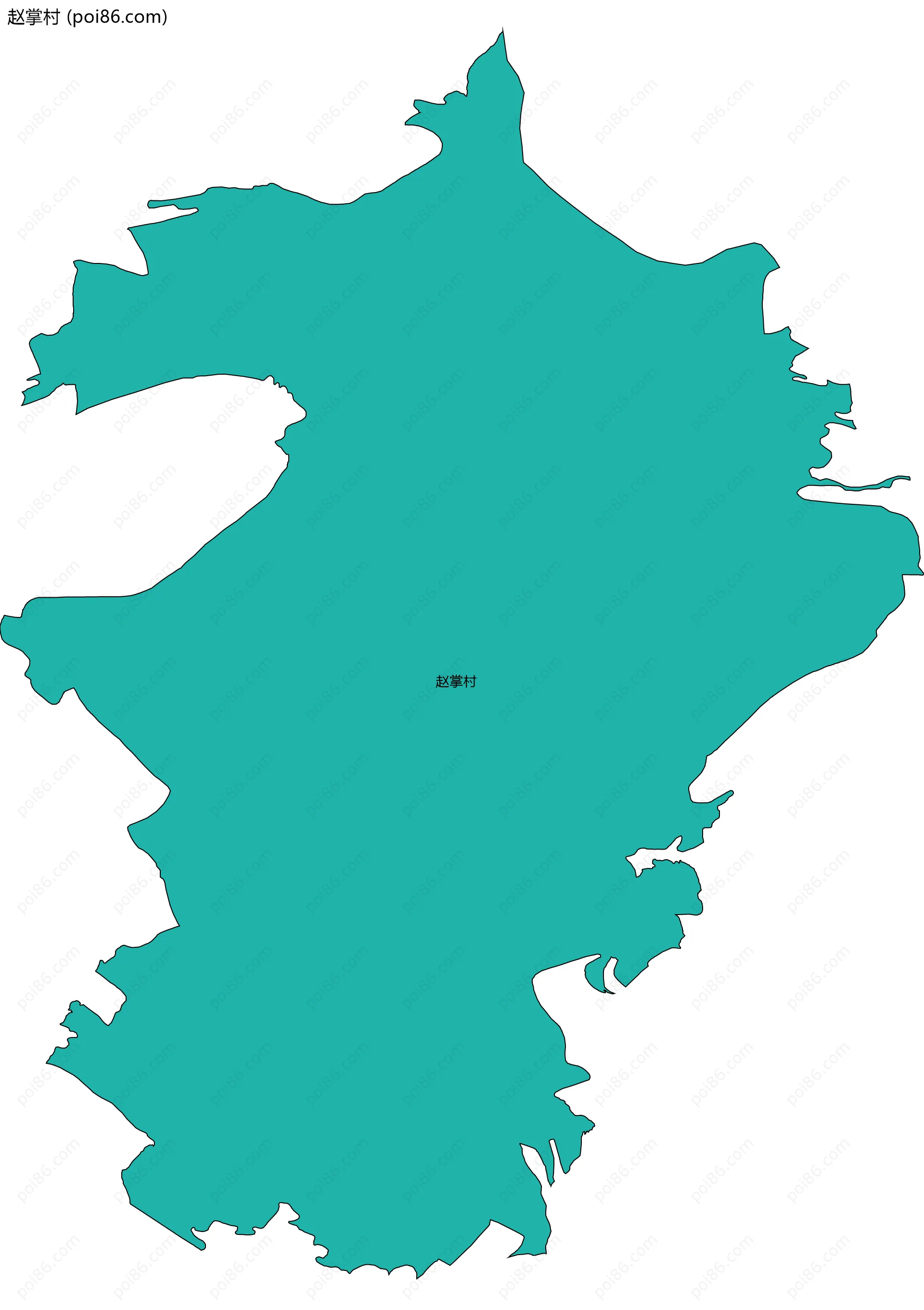 赵掌村边界地图