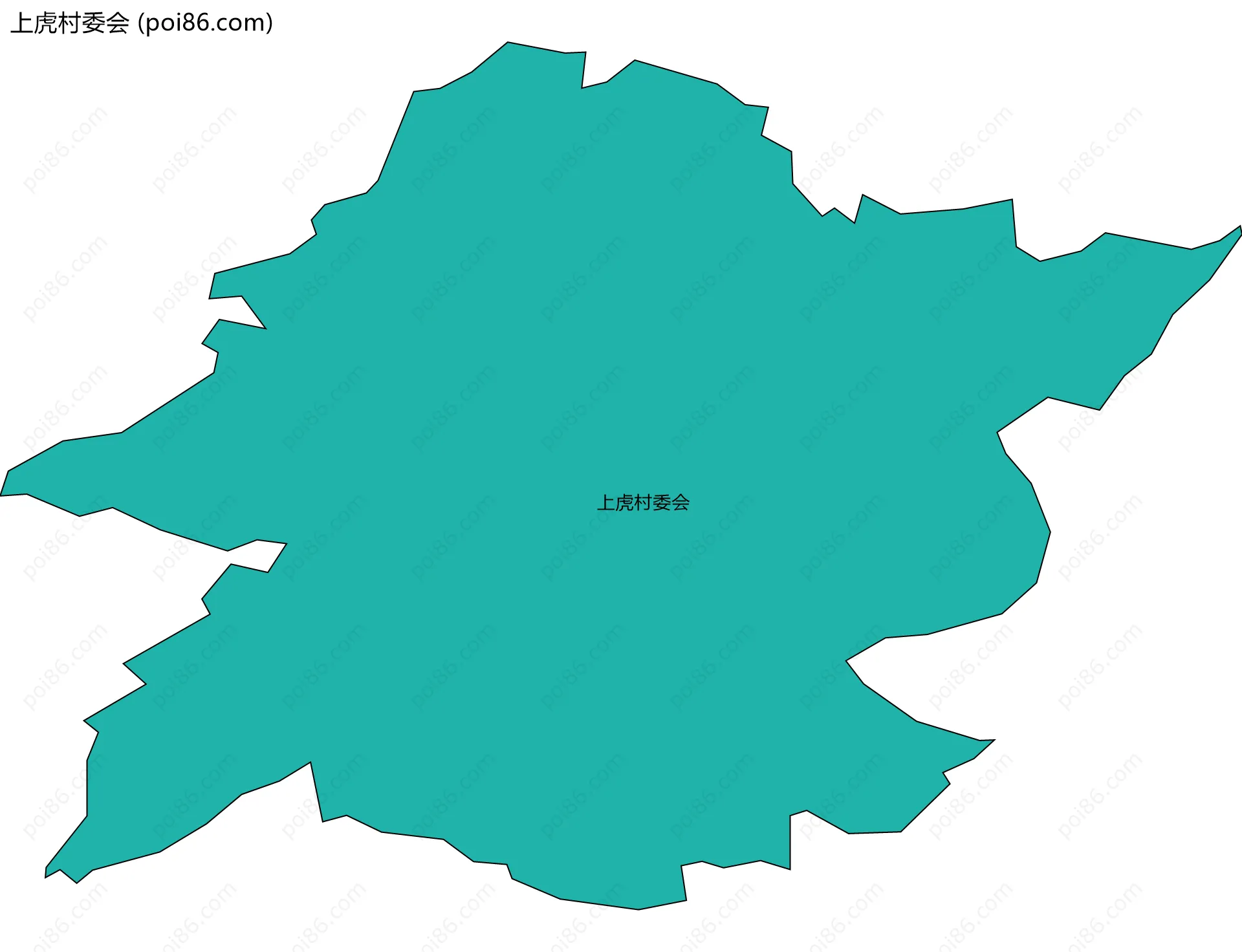 上虎村委会边界地图