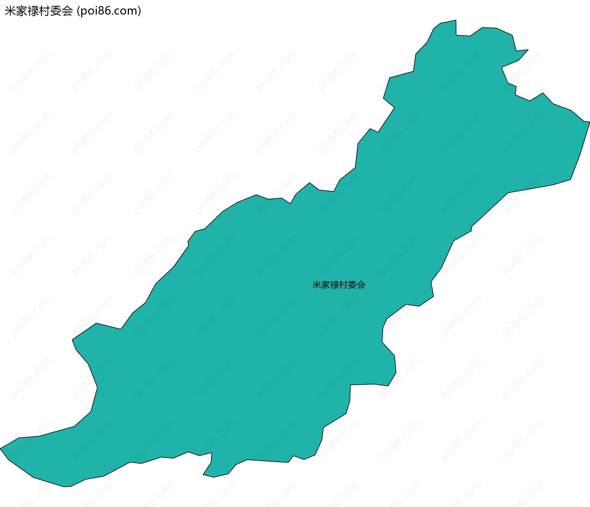 米家禄村委会边界地图