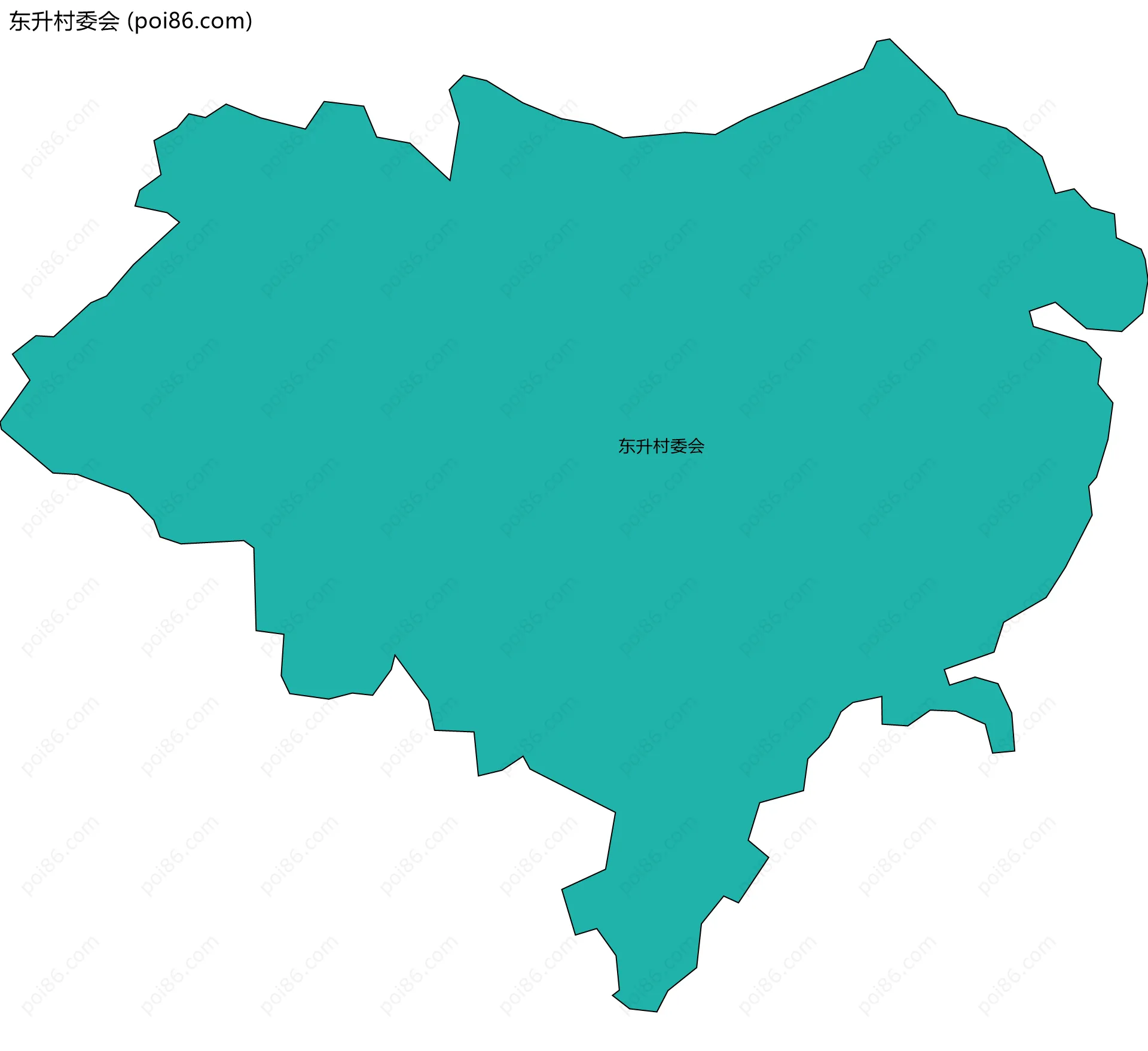 东升村委会边界地图
