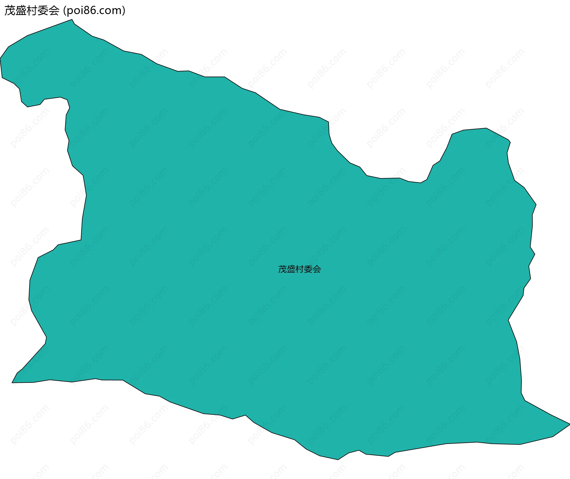 茂盛村委会边界地图