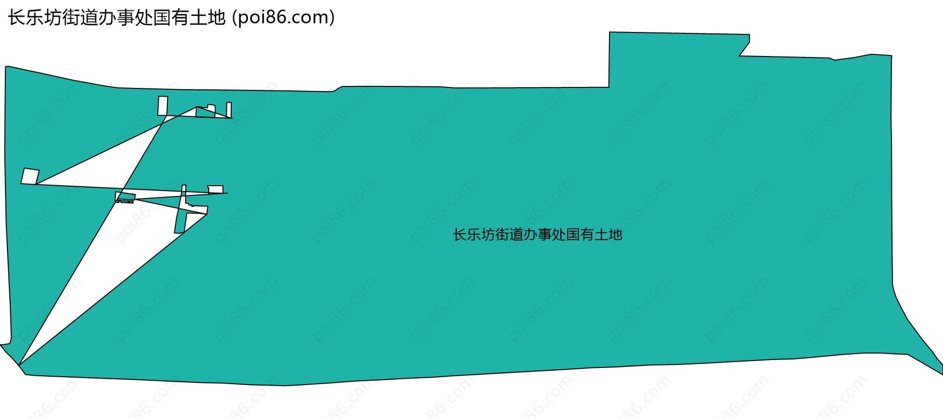 长乐坊街道办事处国有土地边界地图