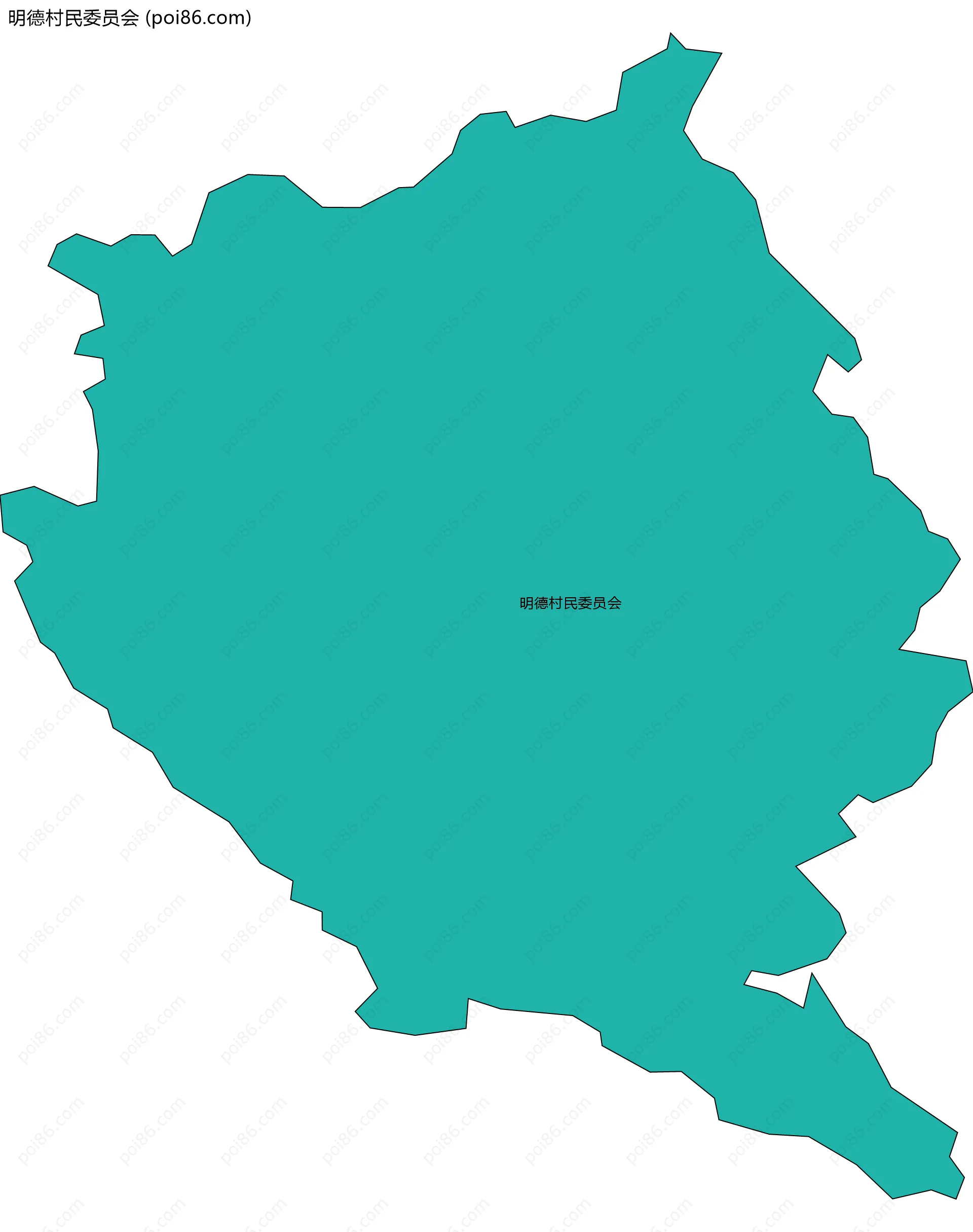 明德村民委员会边界地图
