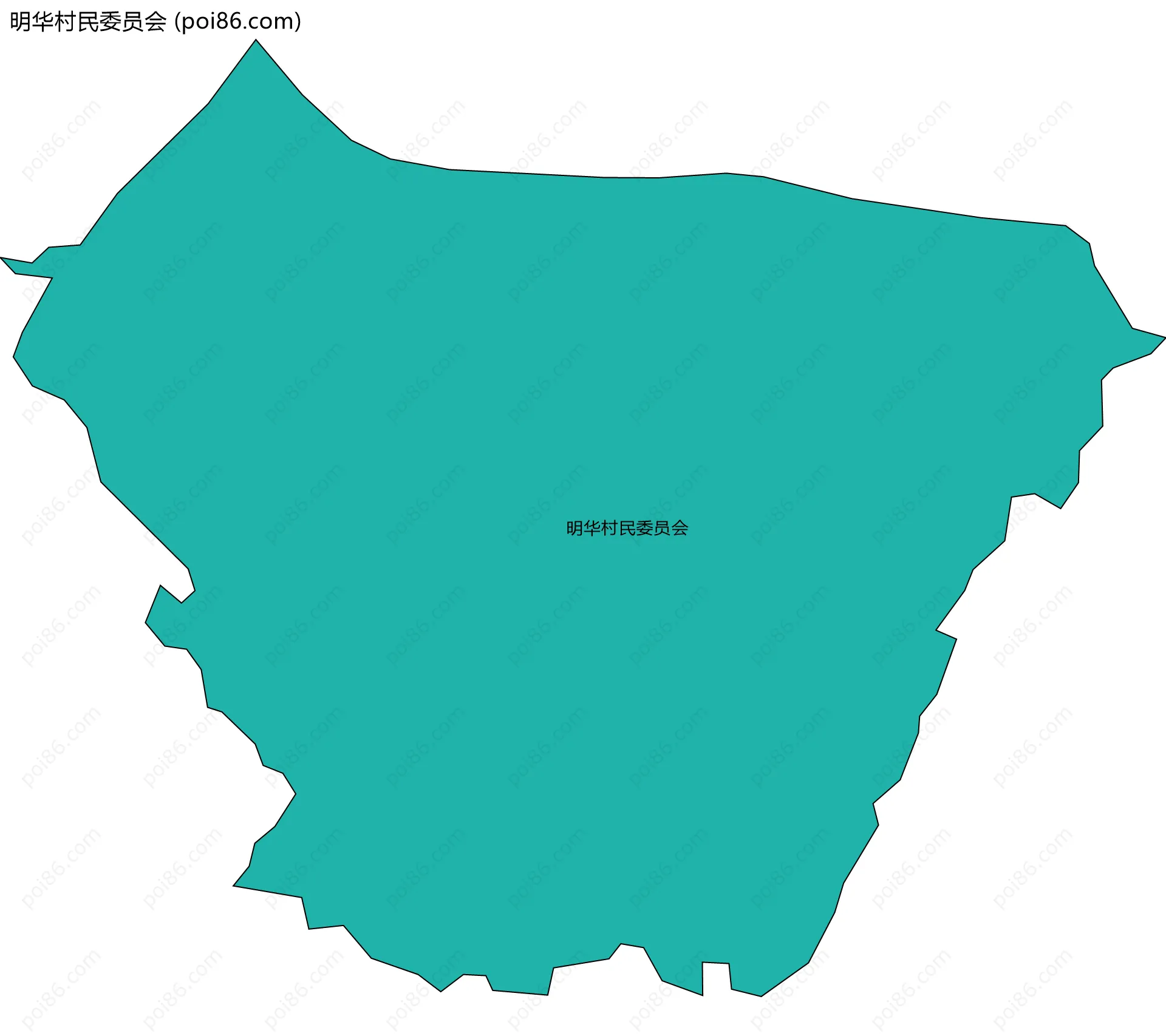 明华村民委员会边界地图