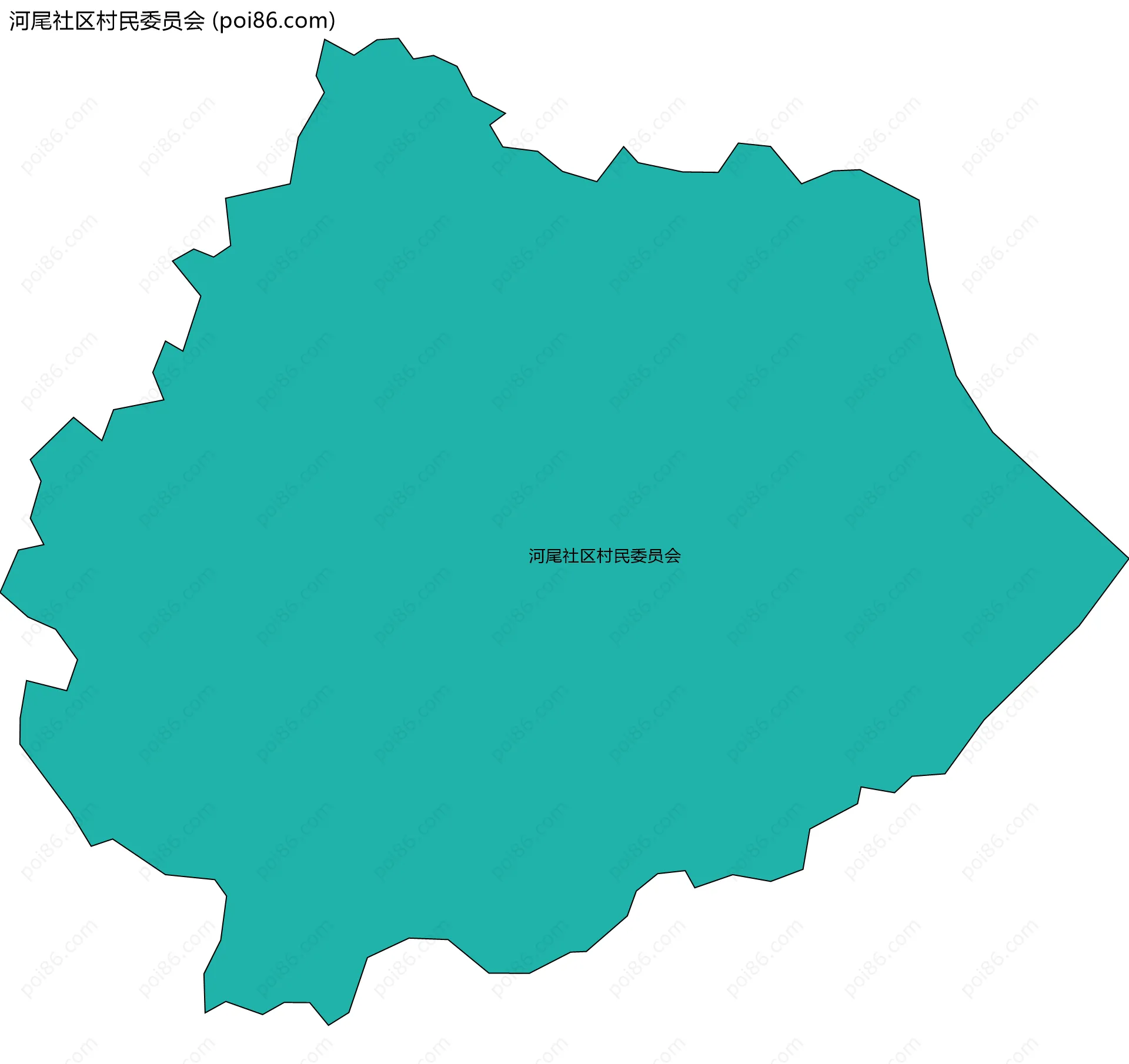 河尾社区村民委员会边界地图