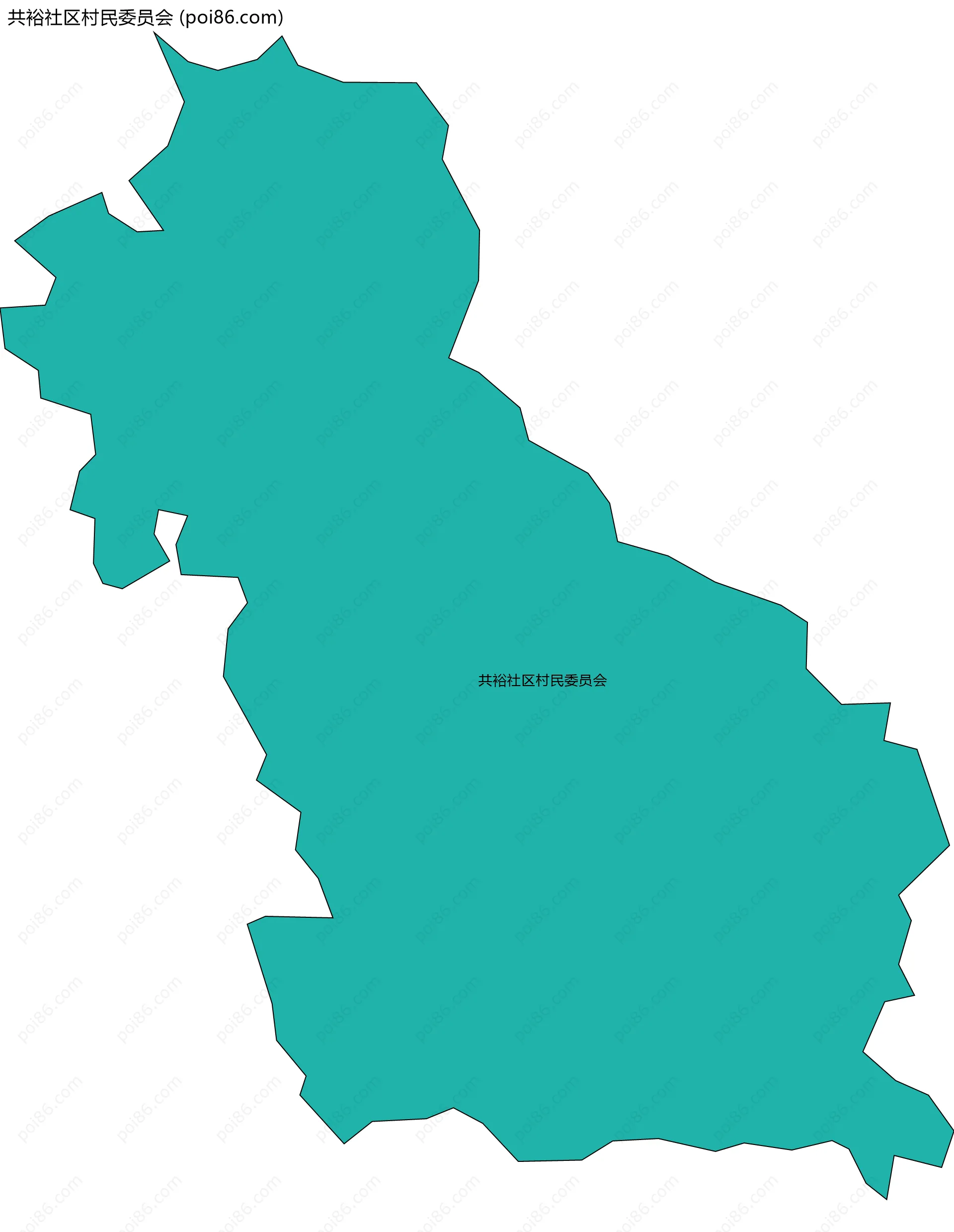 共裕社区村民委员会边界地图