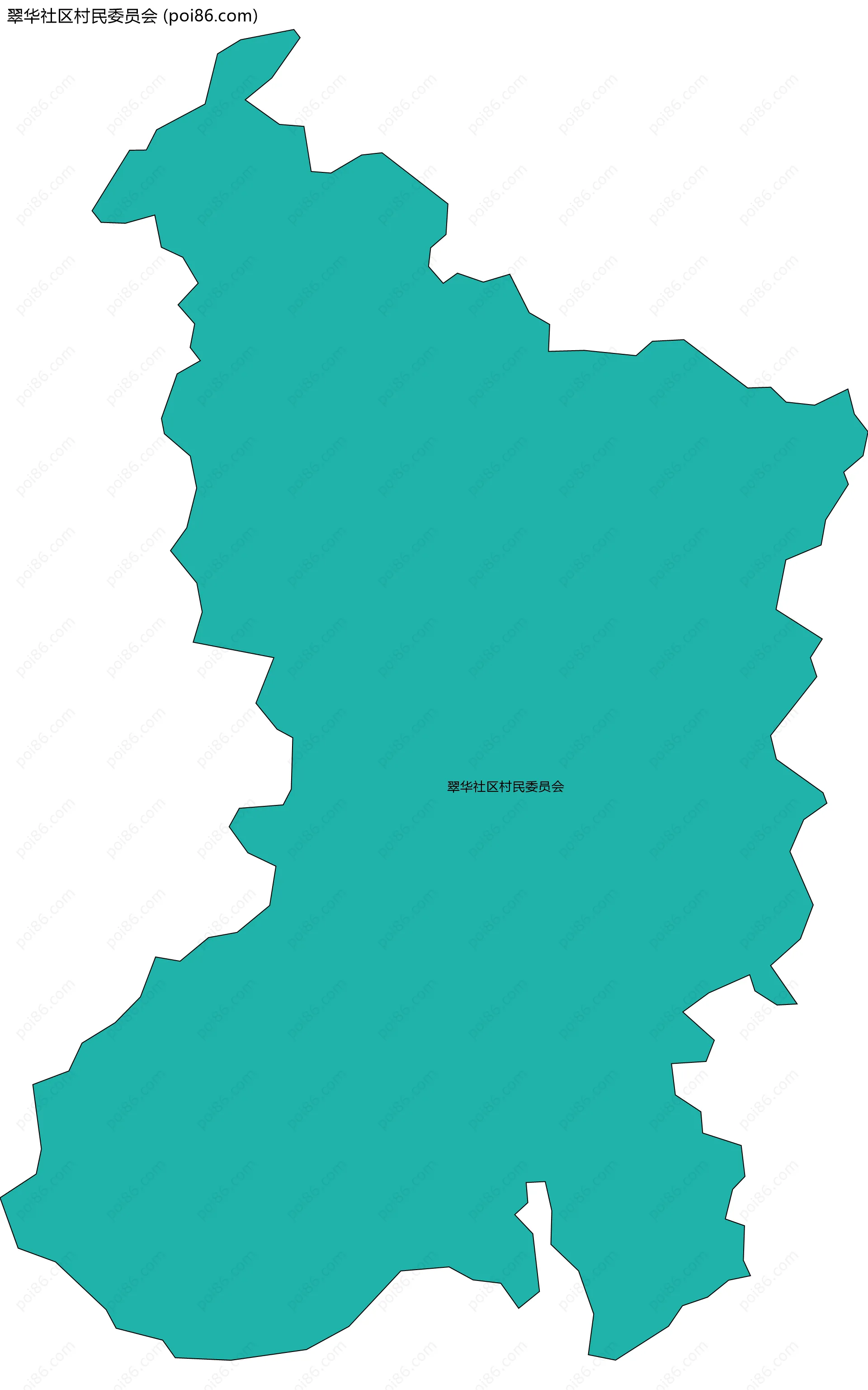 翠华社区村民委员会边界地图