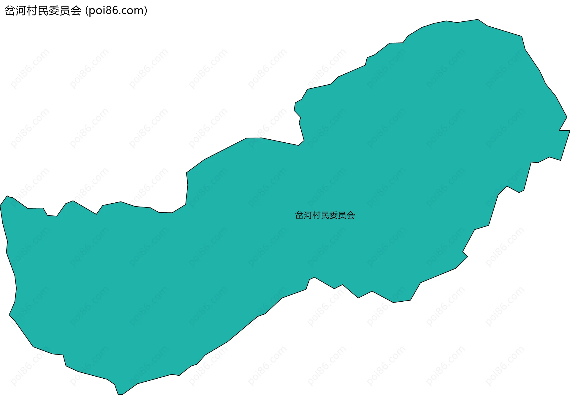岔河村民委员会边界地图