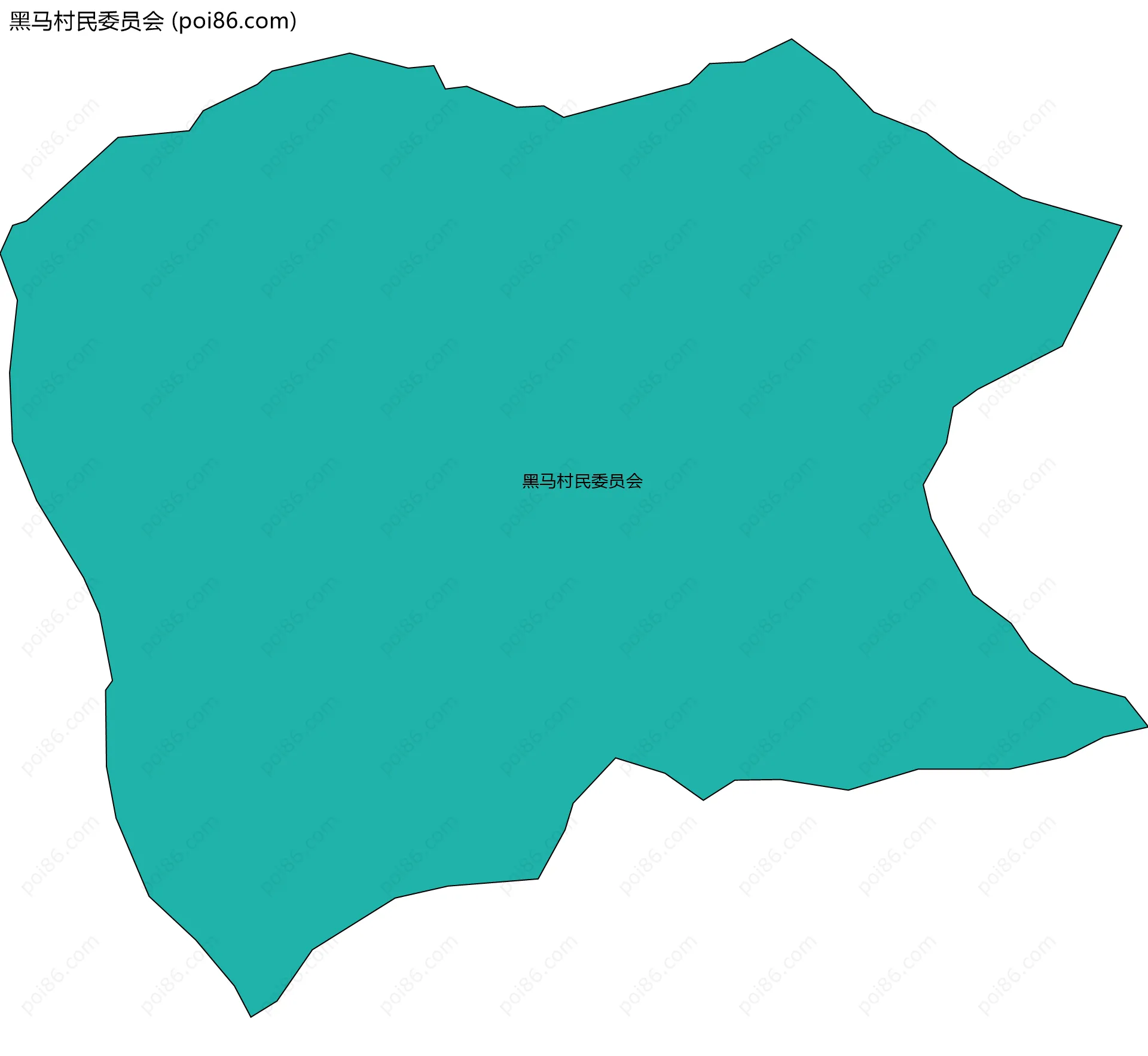 黑马村民委员会边界地图