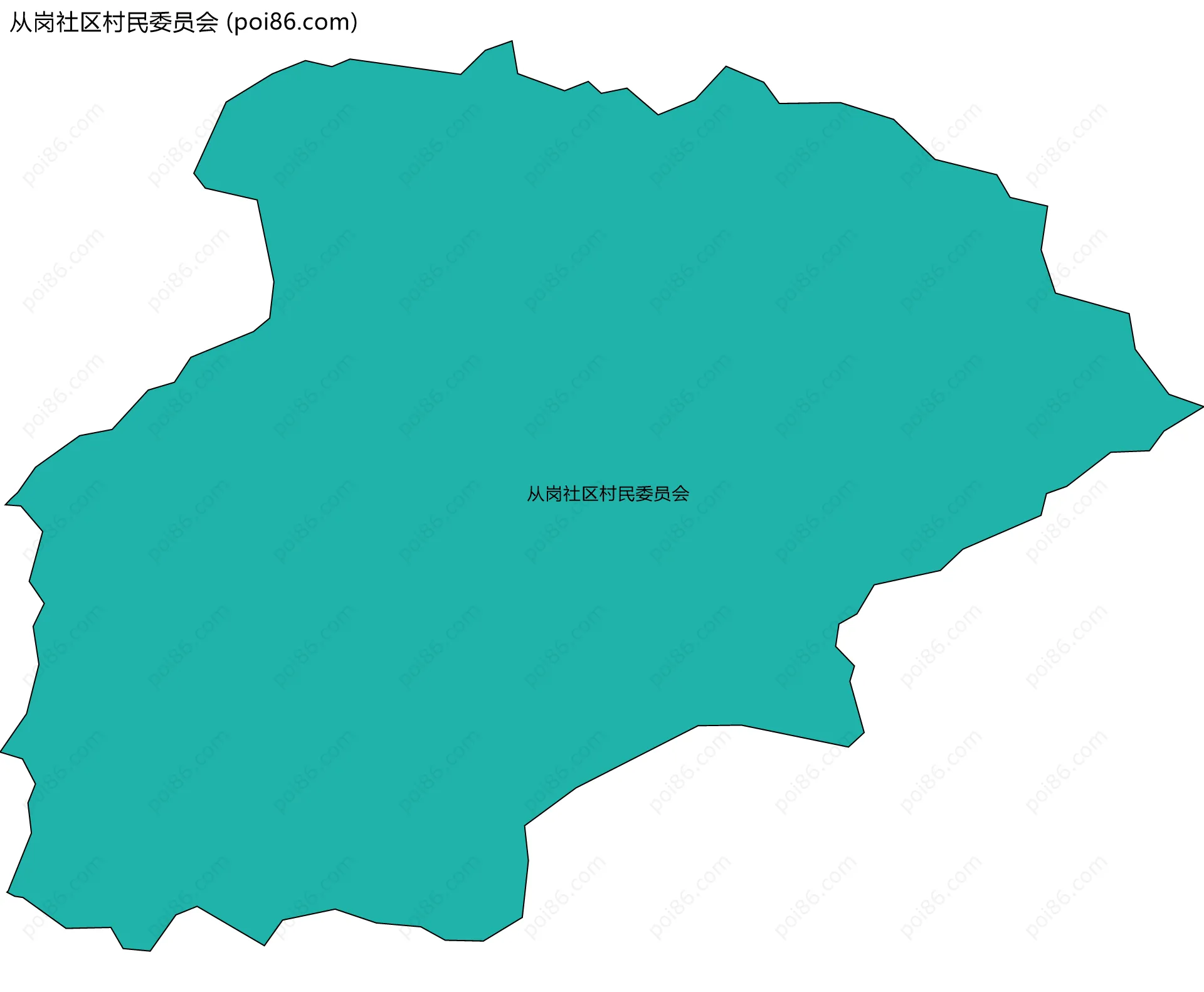 从岗社区村民委员会边界地图