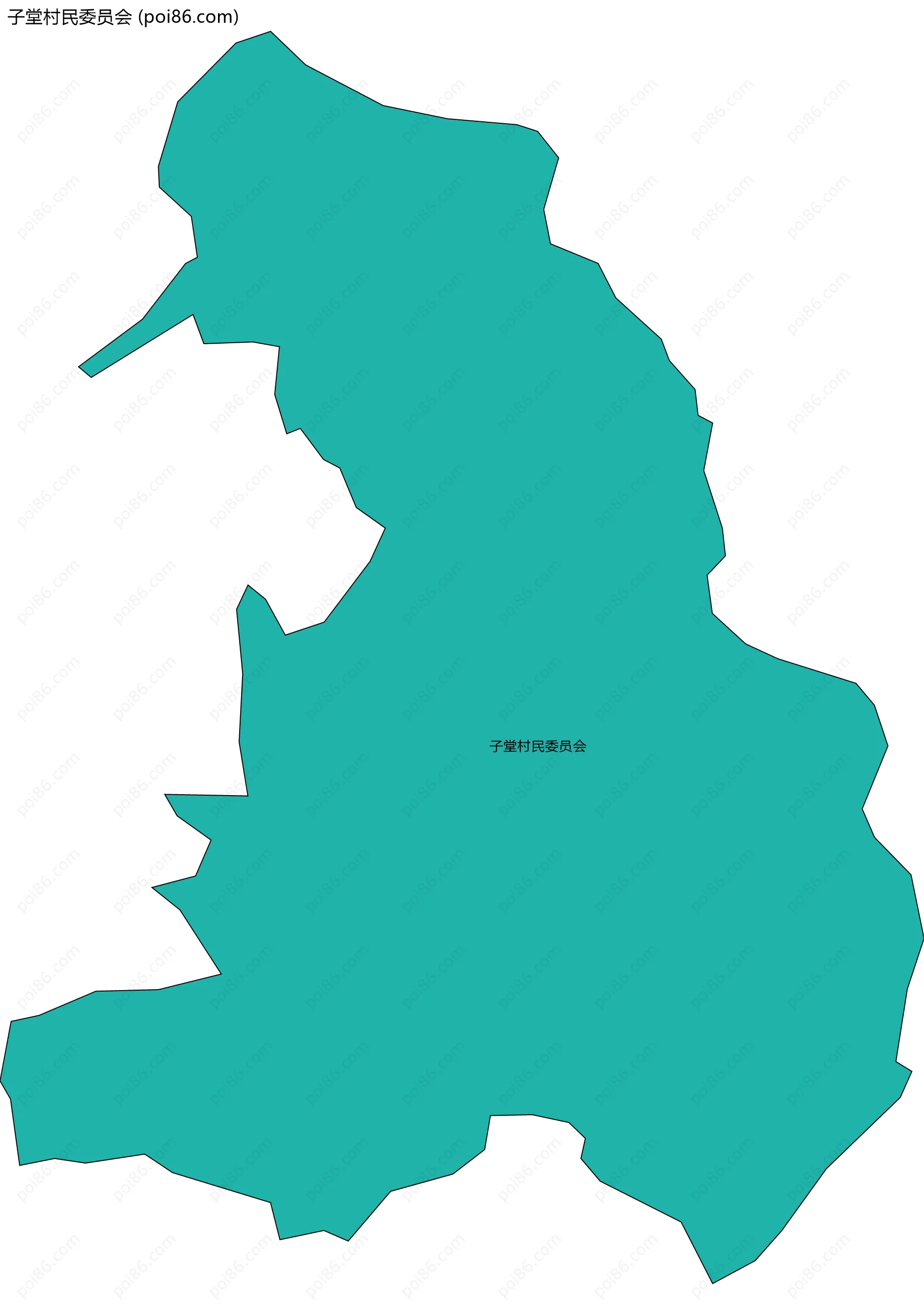 子堂村民委员会边界地图