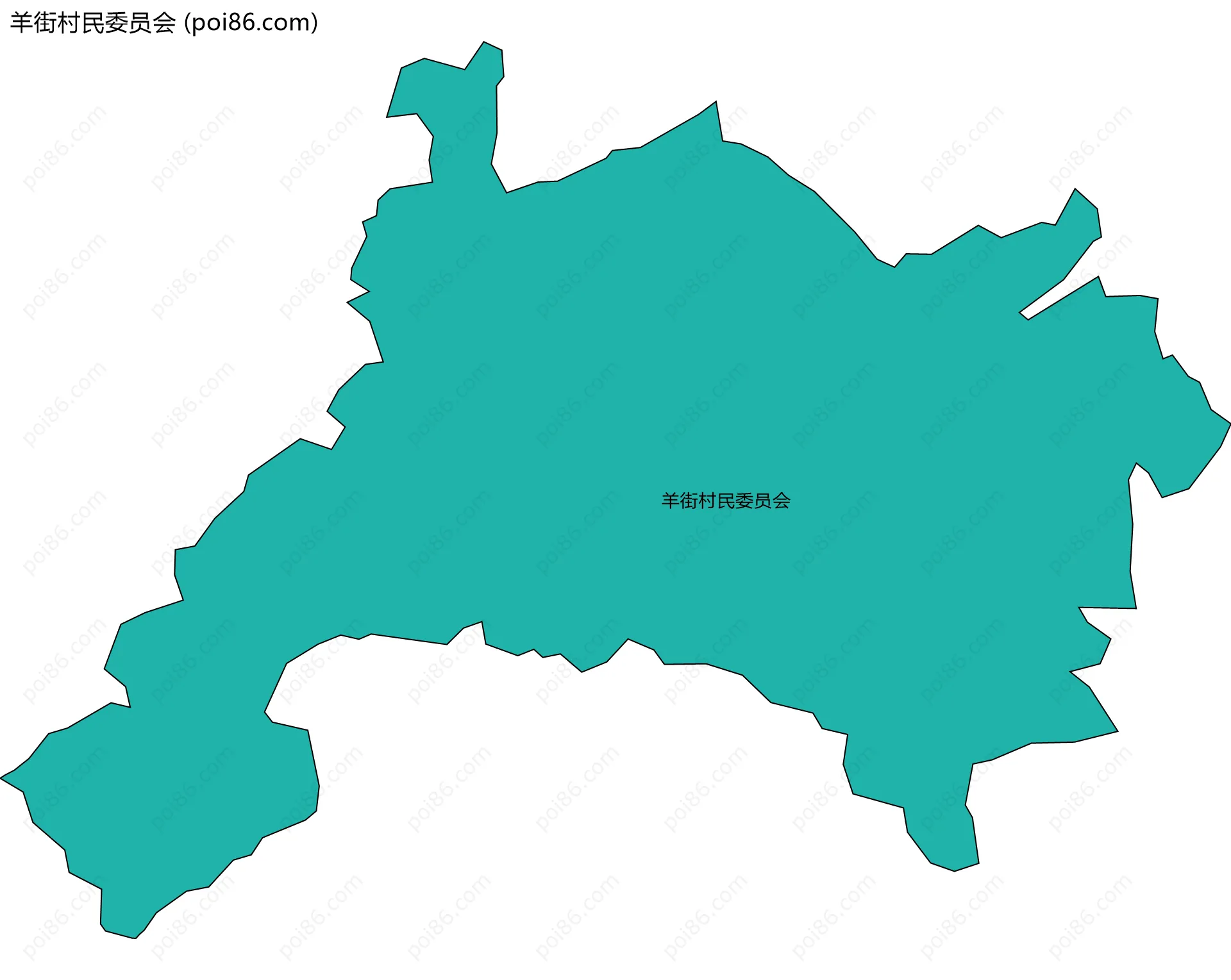 羊街村民委员会边界地图