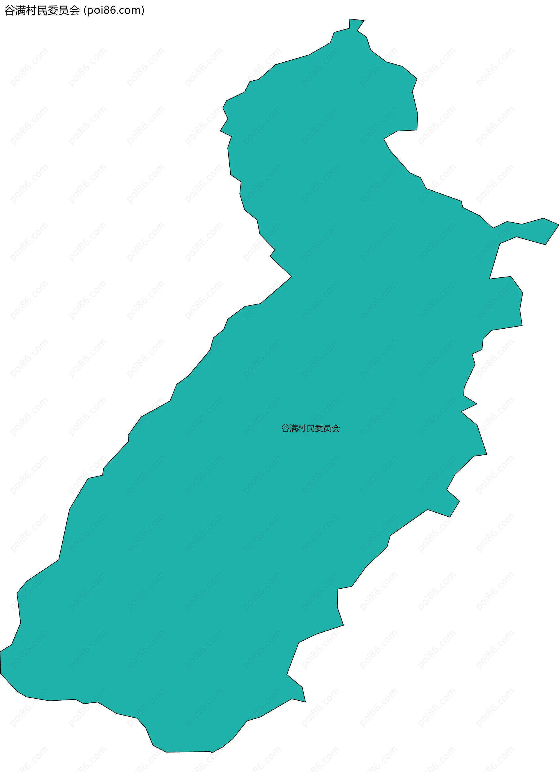 谷满村民委员会边界地图