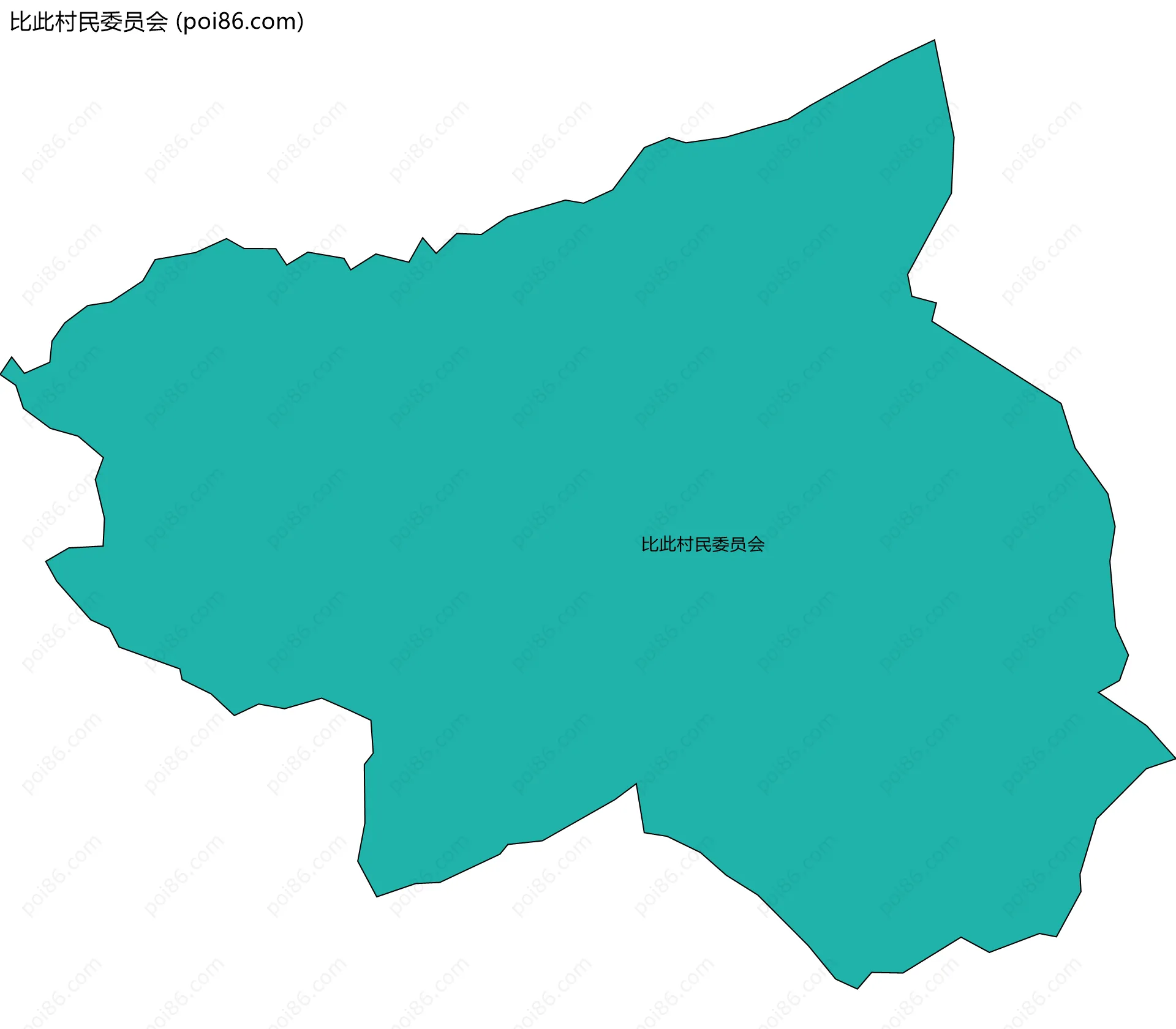 比此村民委员会边界地图