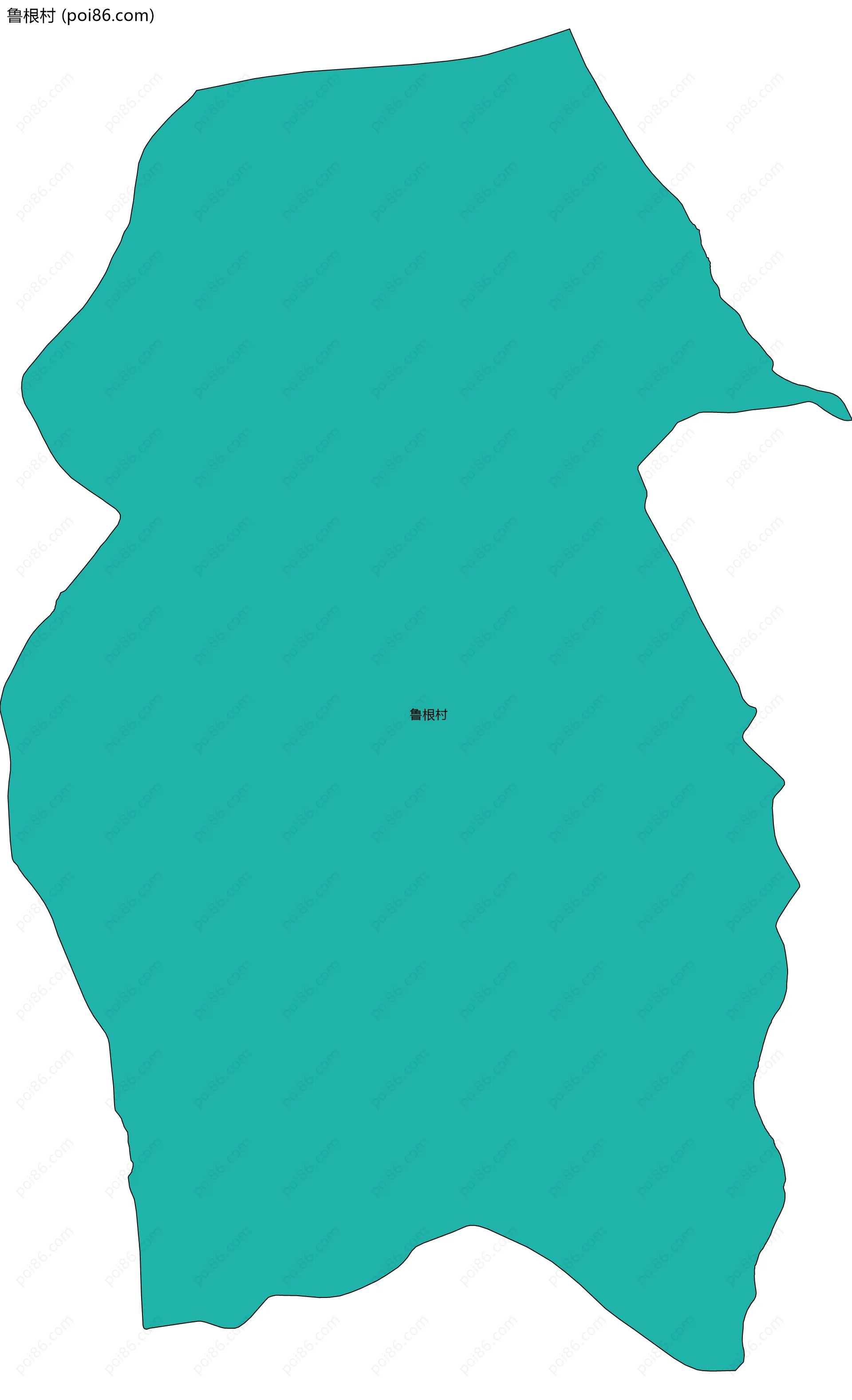 鲁根村边界地图