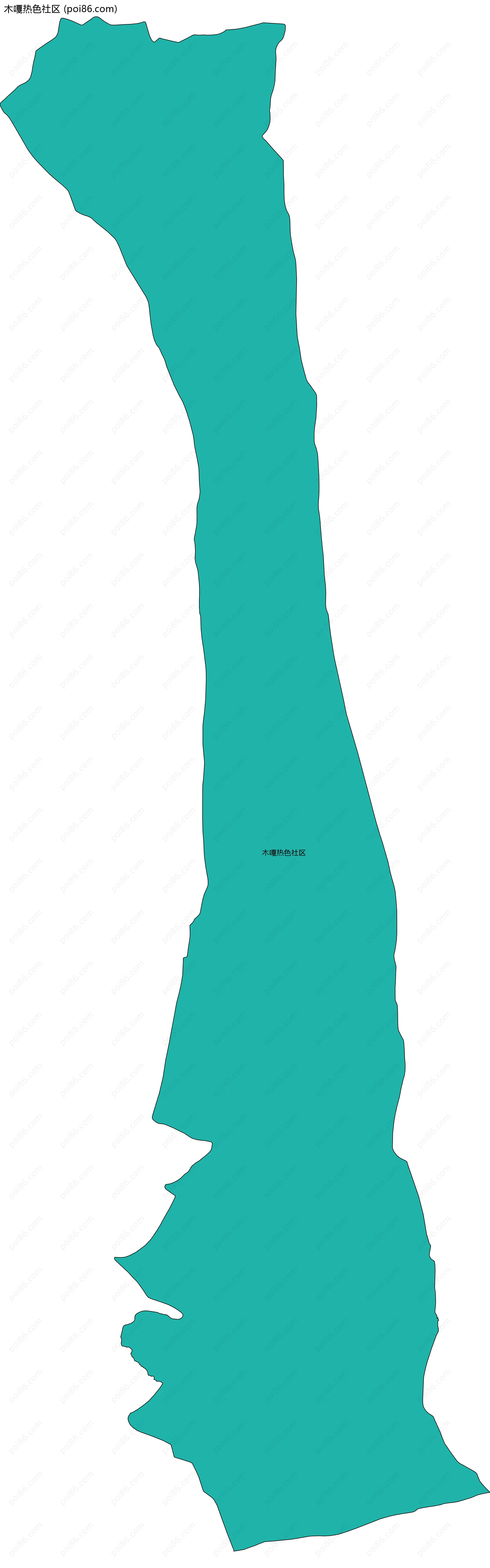 木嘎热色社区边界地图