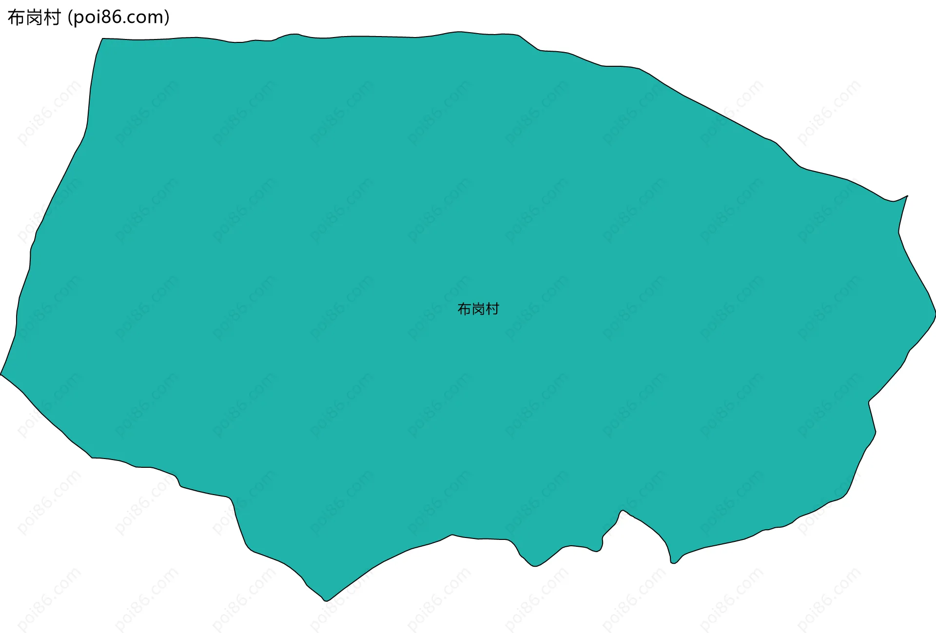 布岗村边界地图