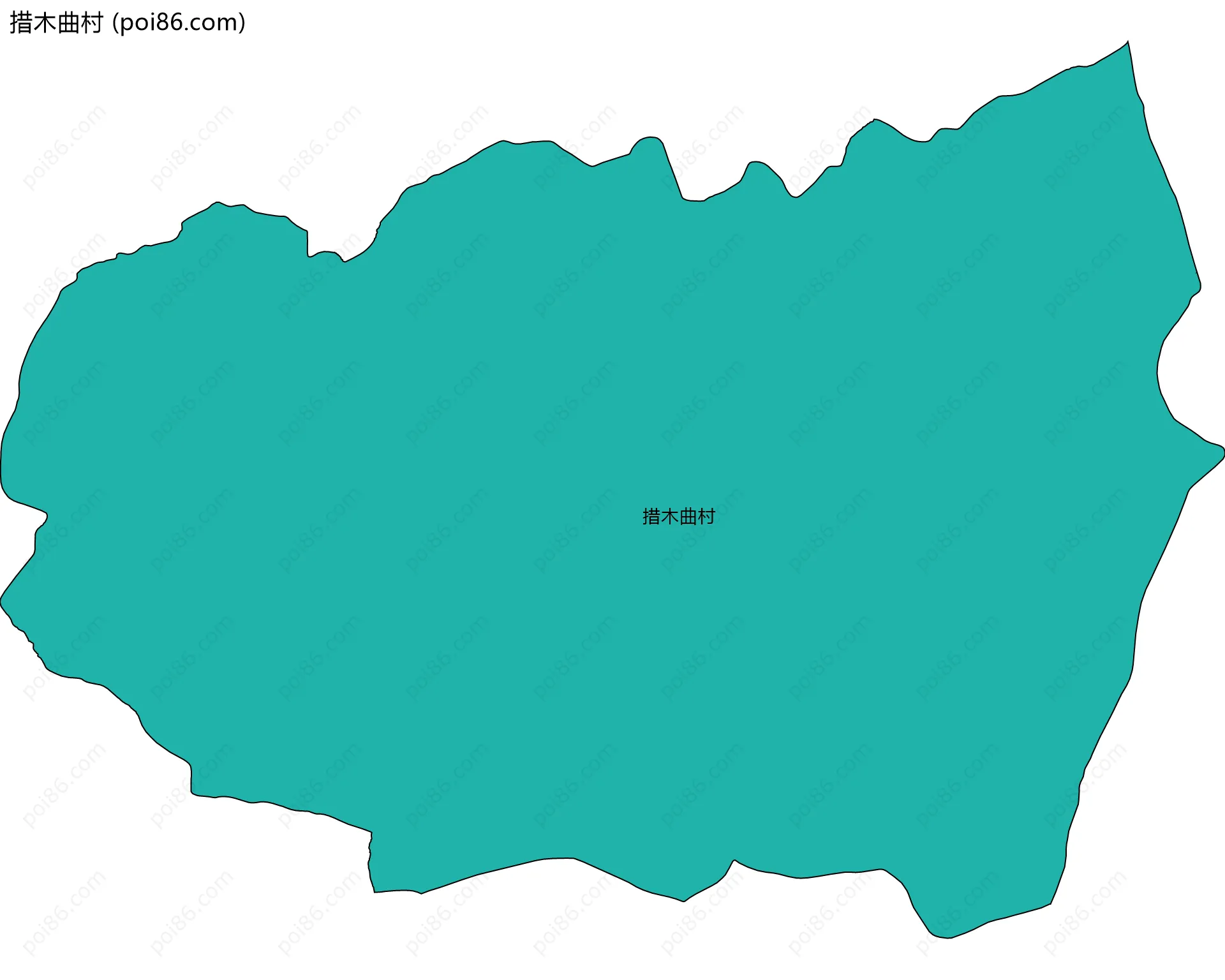 措木曲村边界地图