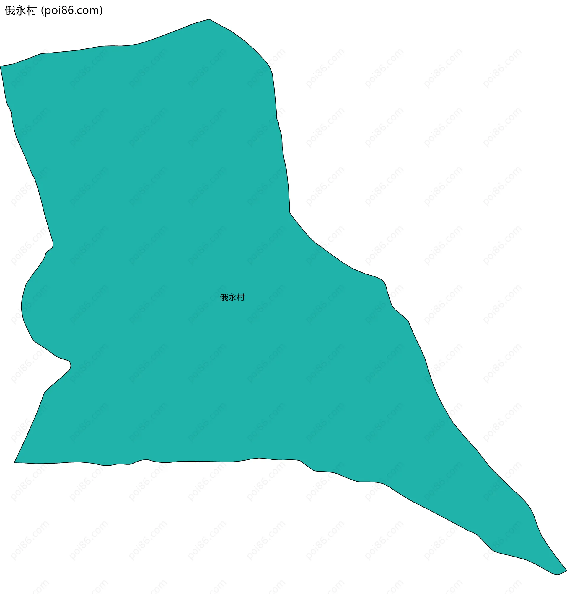 俄永村边界地图