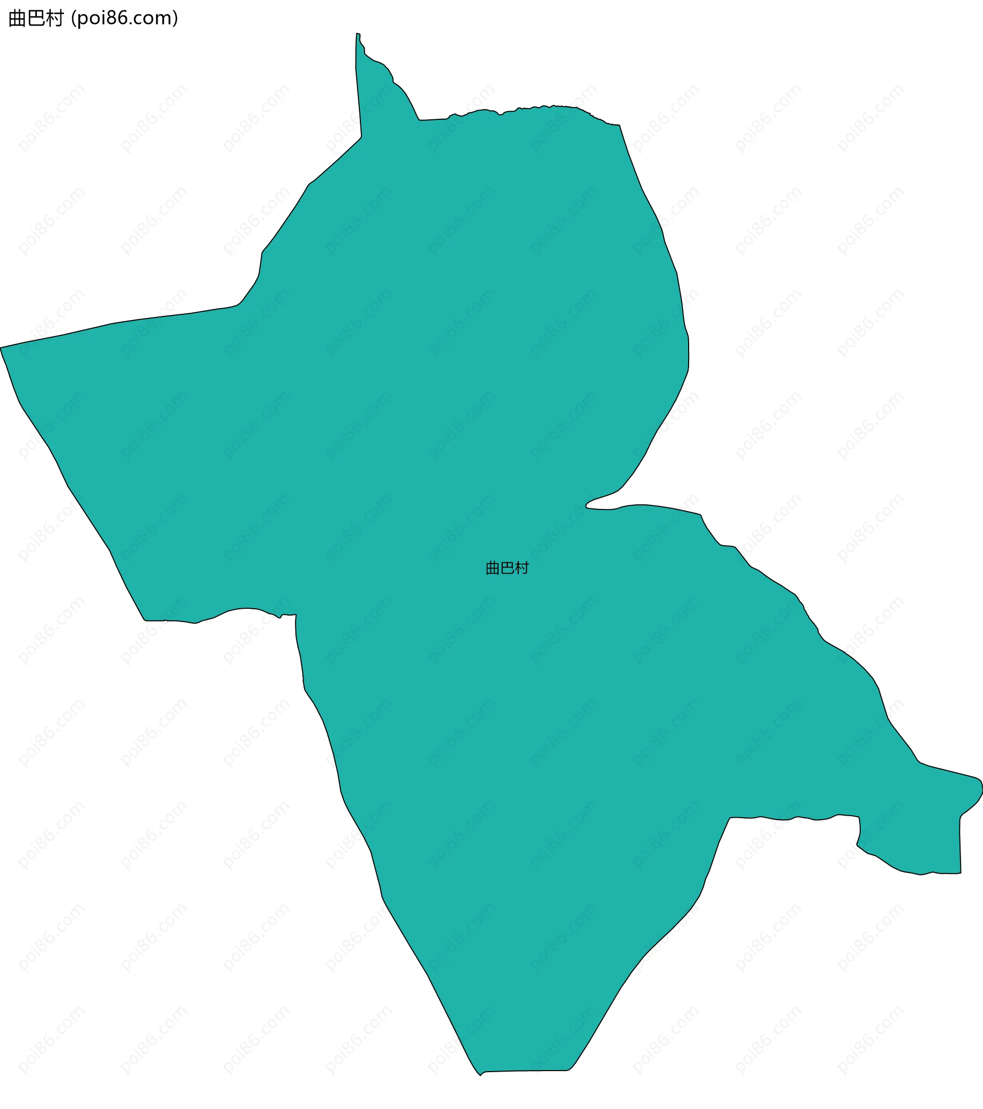 曲巴村边界地图