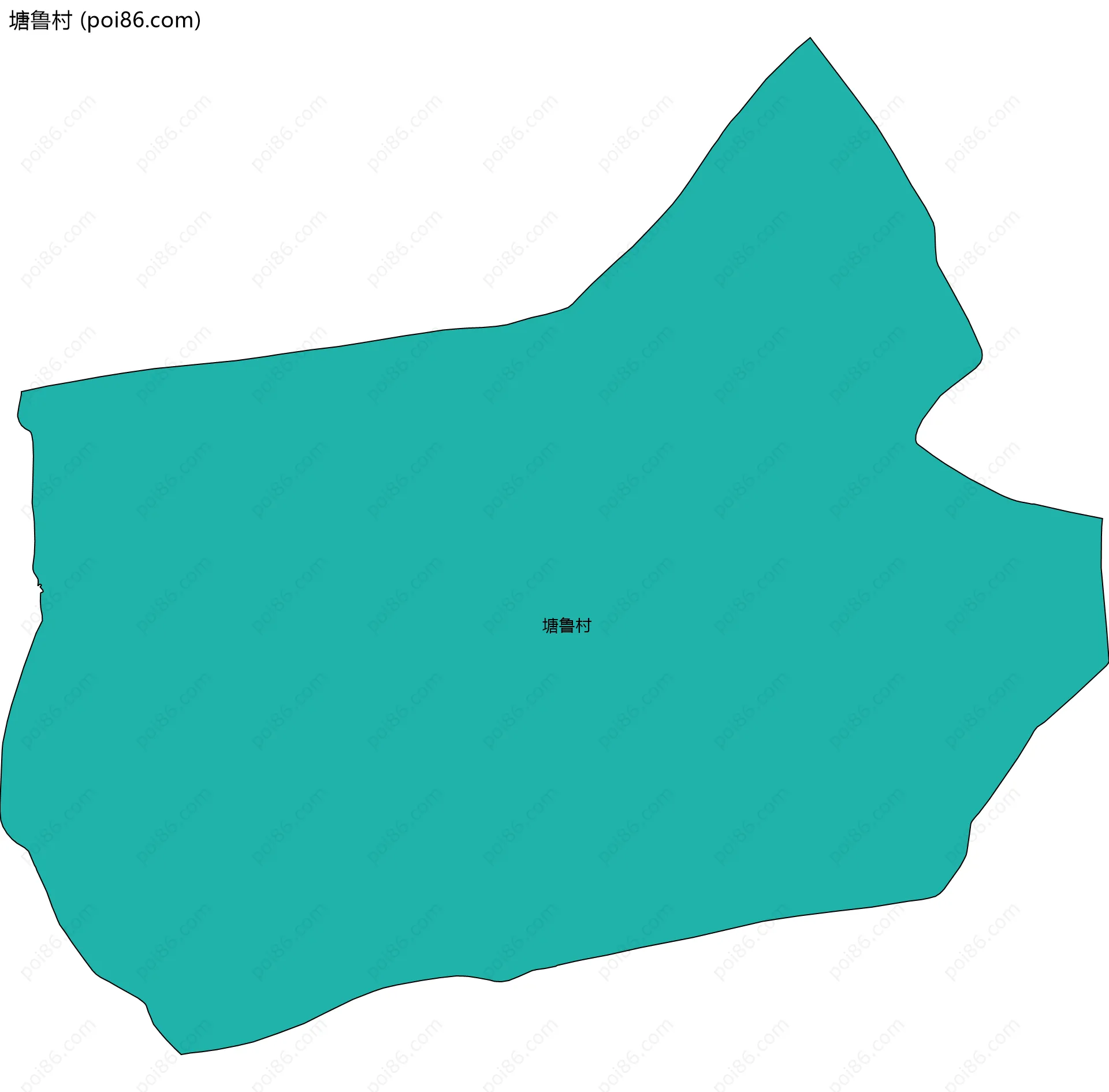 塘鲁村边界地图