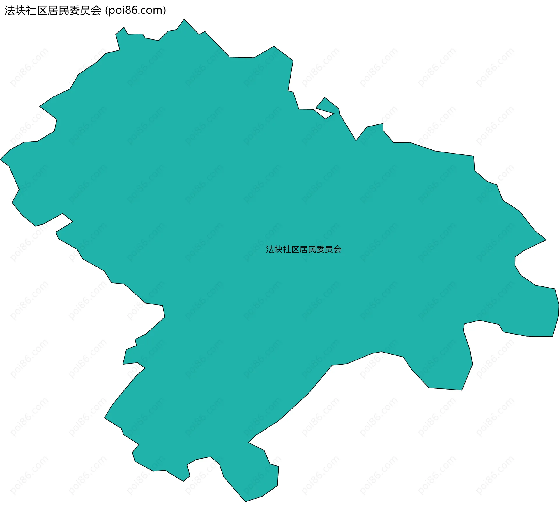 法块社区居民委员会边界地图