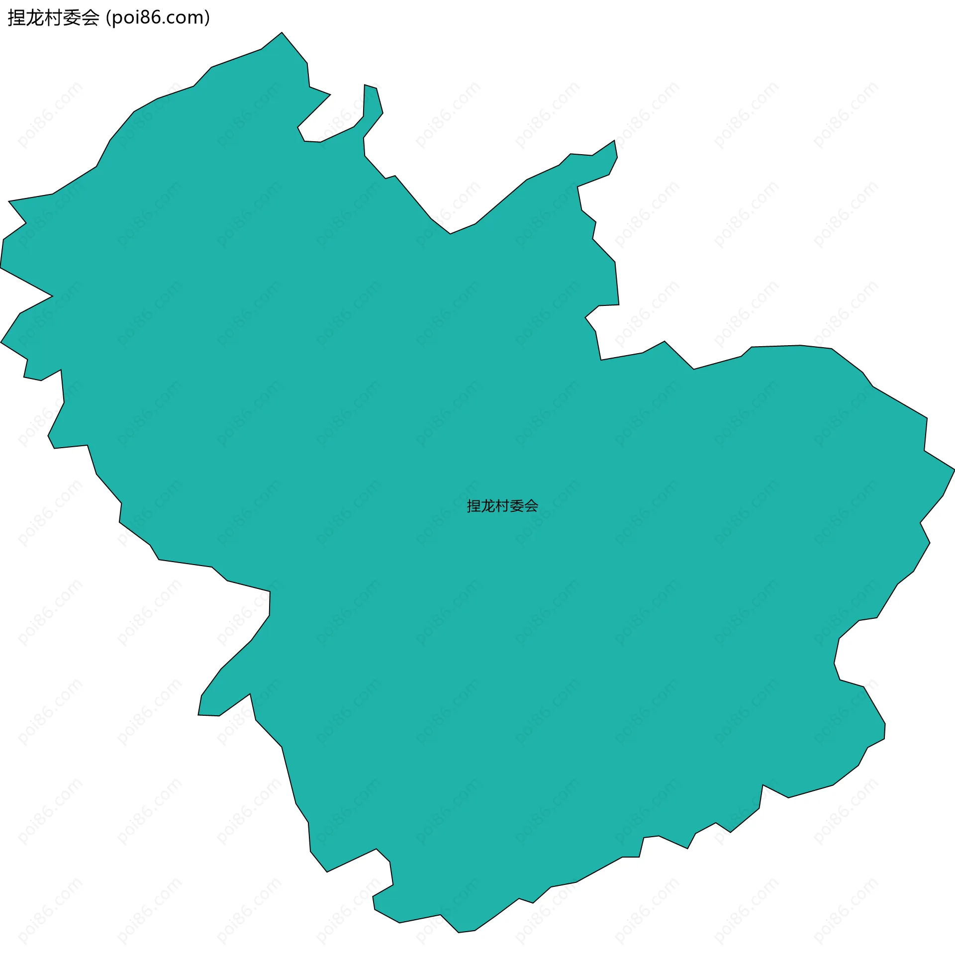 捏龙村委会边界地图