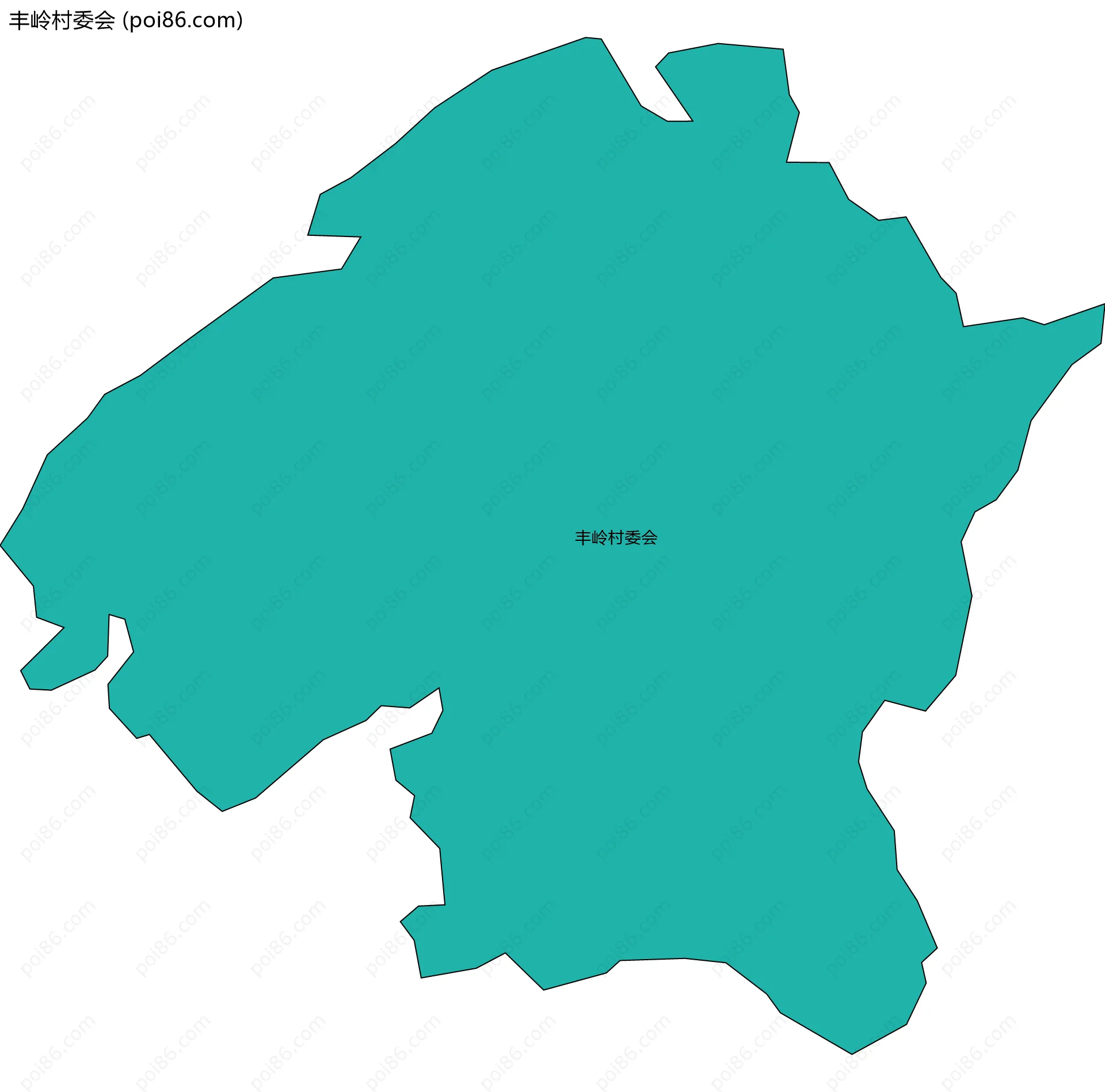 丰岭村委会边界地图