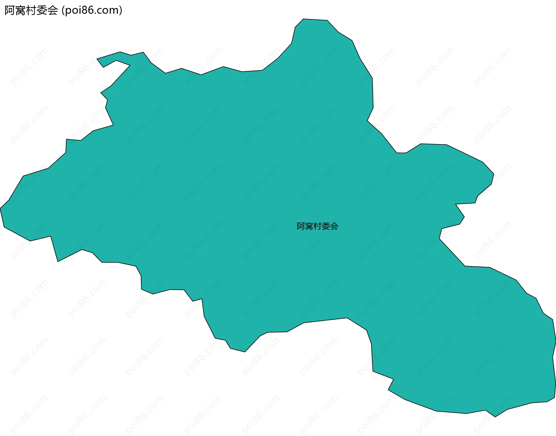 阿窝村委会边界地图