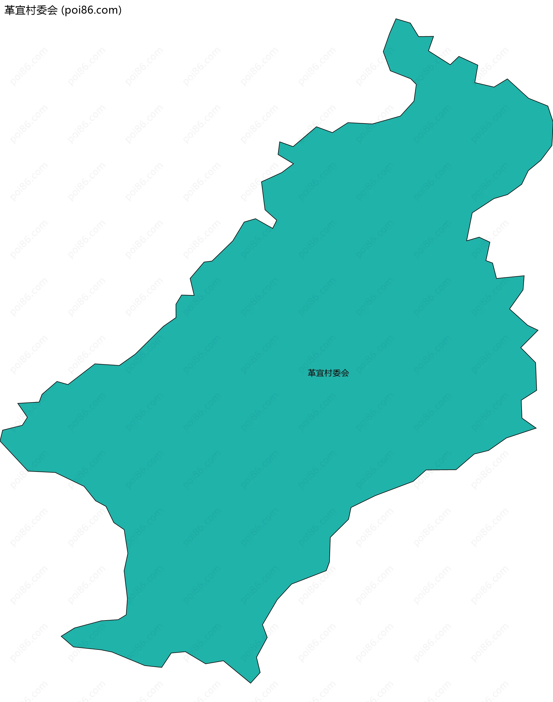 革宜村委会边界地图