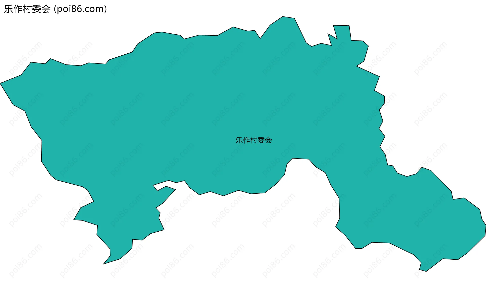 乐作村委会边界地图